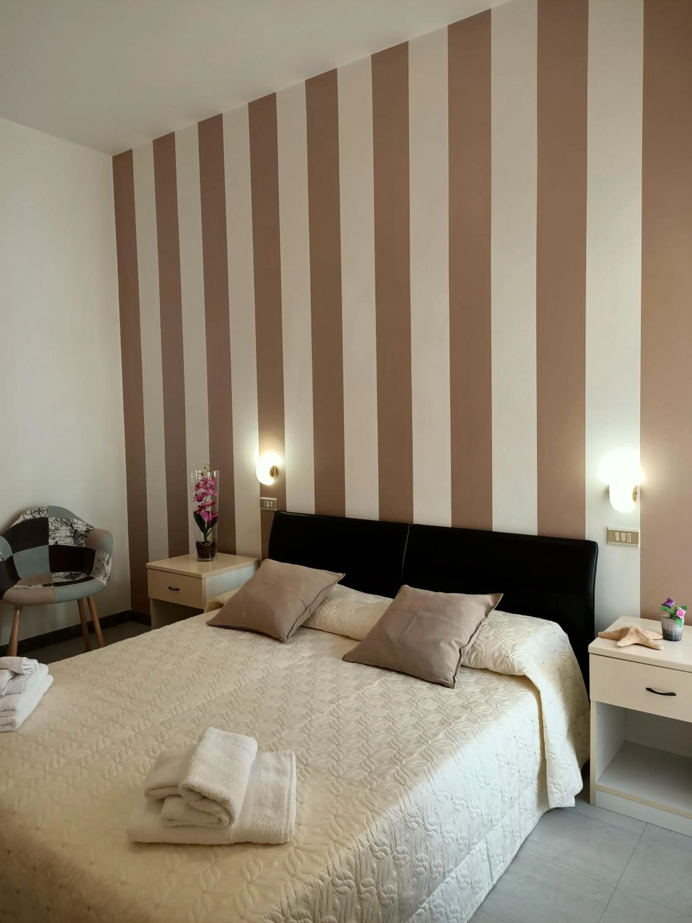 Bed in Hotel Cristoforo Colombo