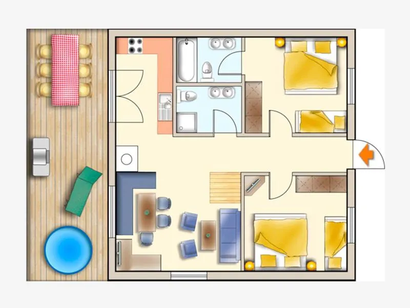 Floor plan in Luxury Chalets Wiesenruh