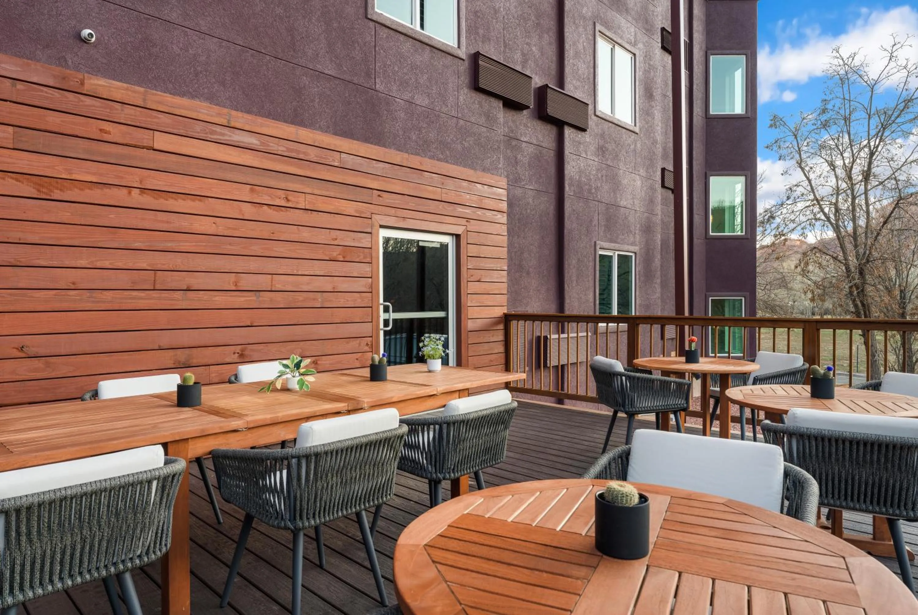 Patio in Wolfe's Hotel Moab