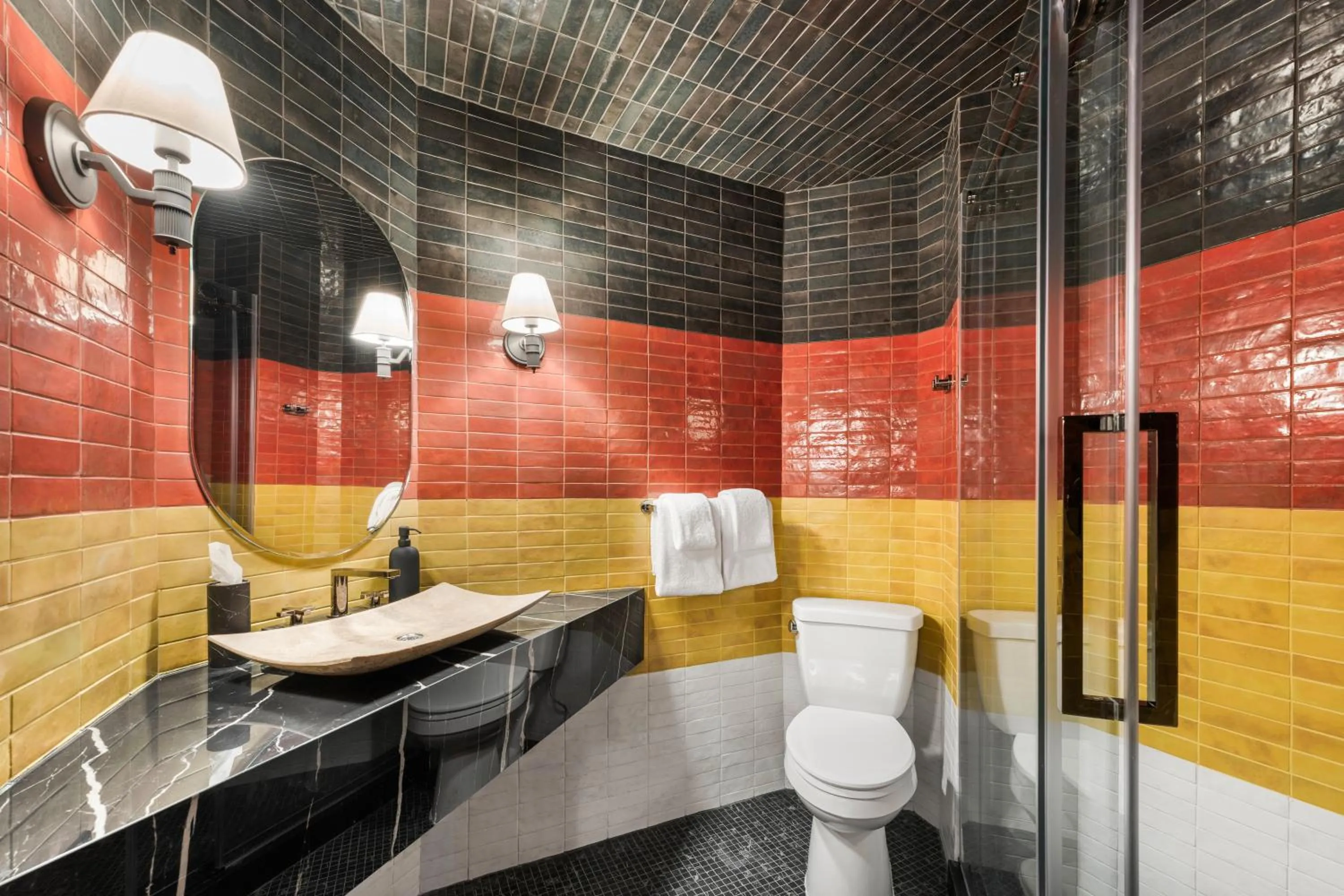 Bathroom in Wolfe's Hotel Moab