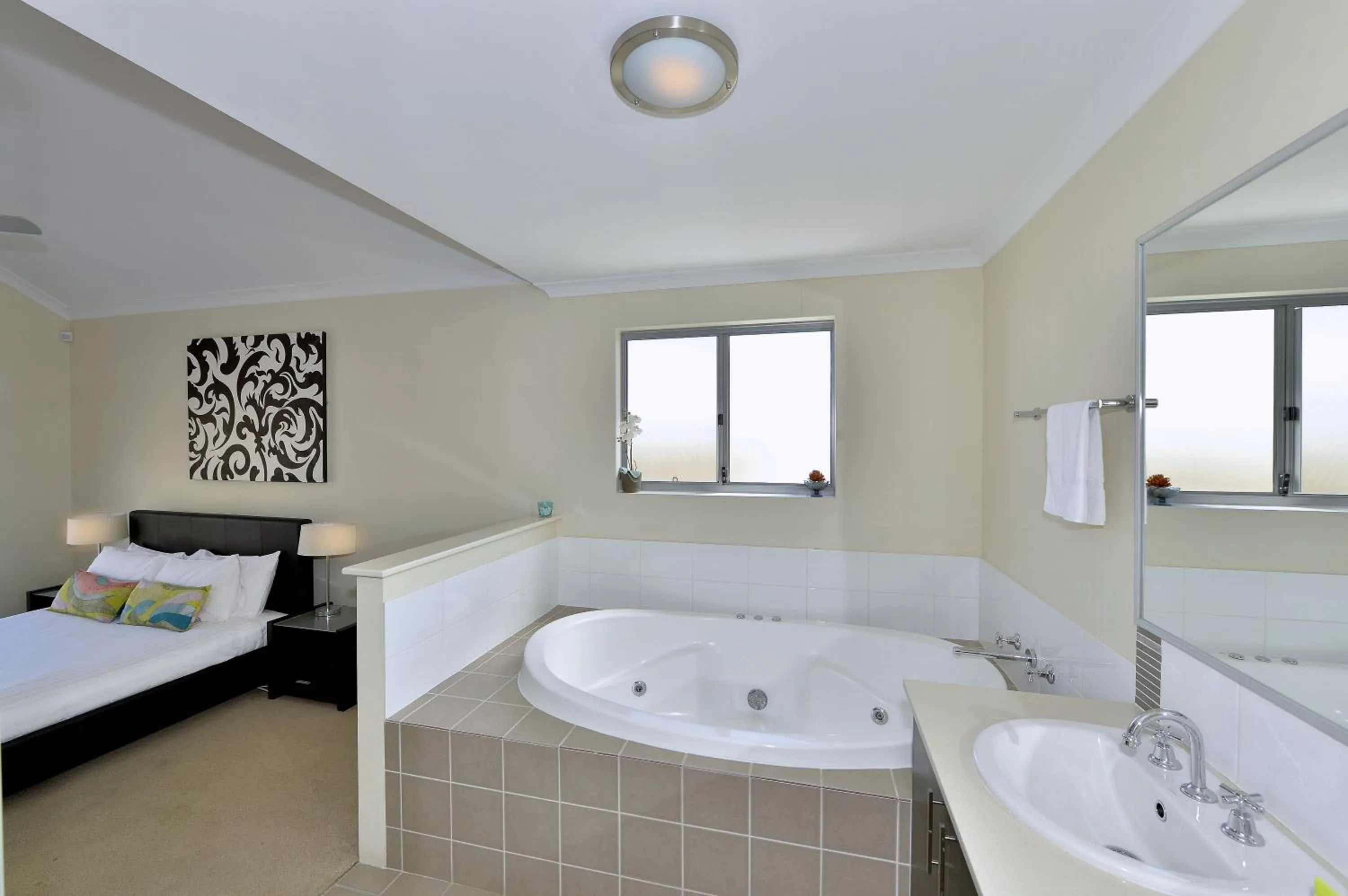 Bathroom, Bed in Serenity on the Terrace