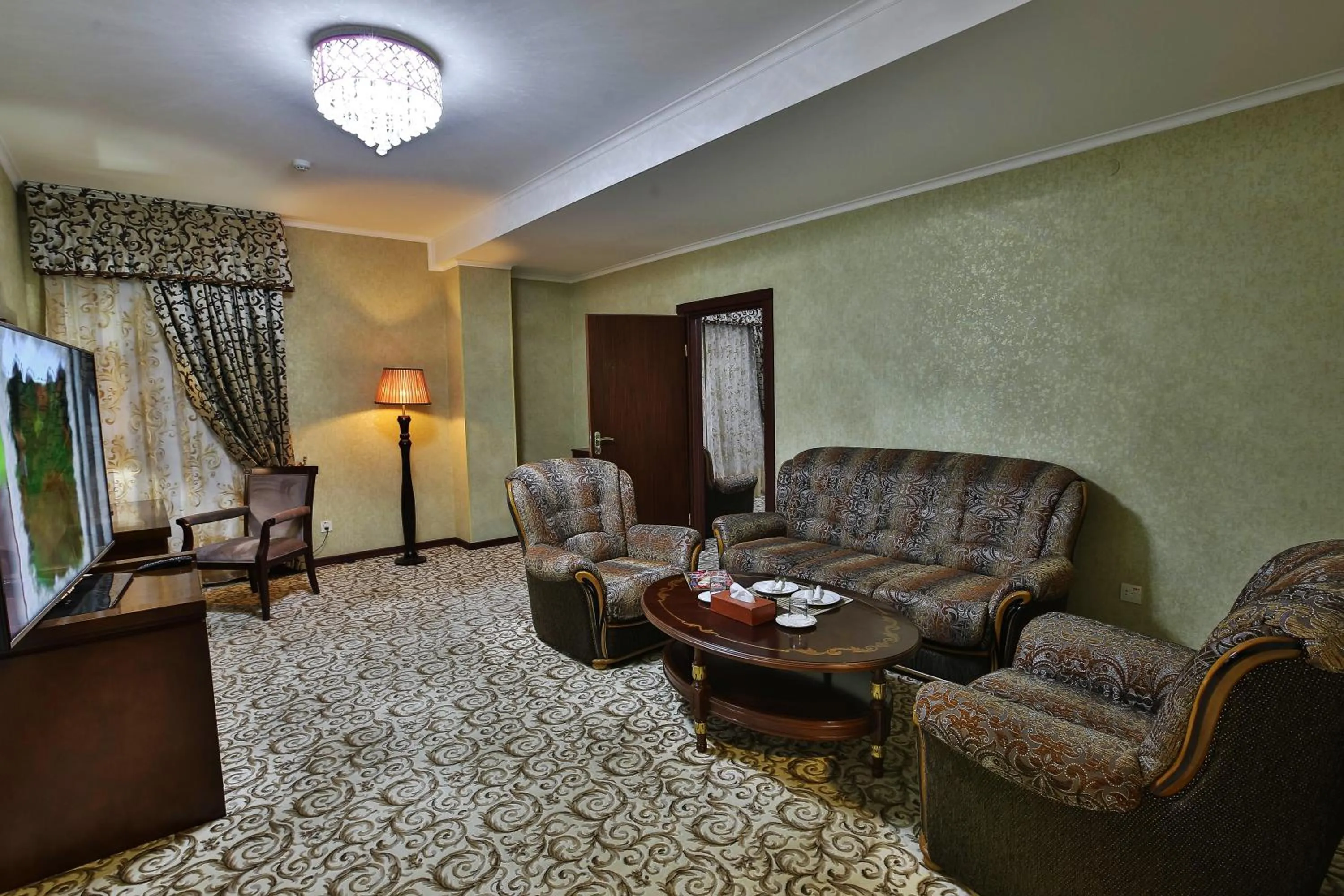 Seating area in Zargaron Plaza