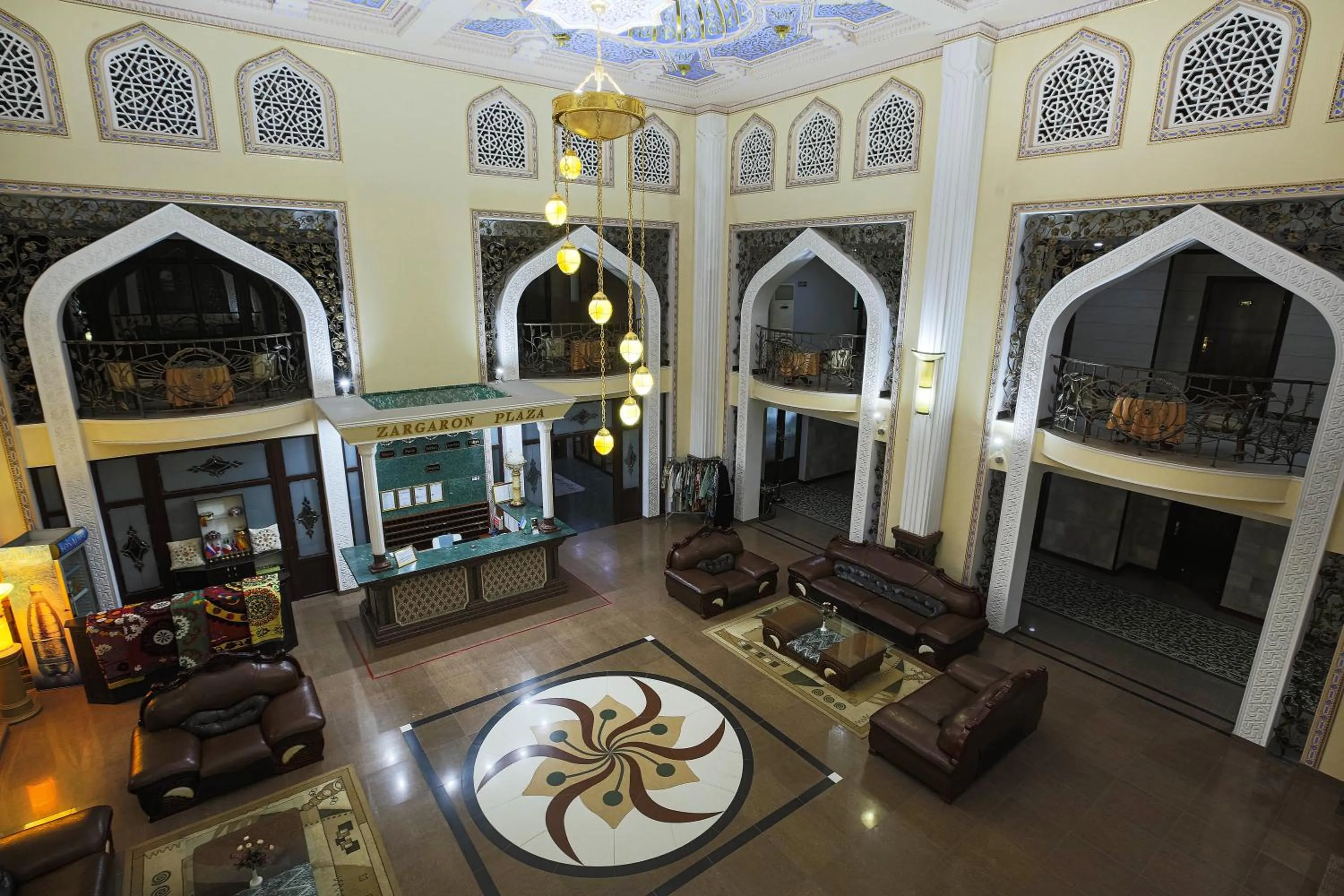 Seating area in Zargaron Plaza