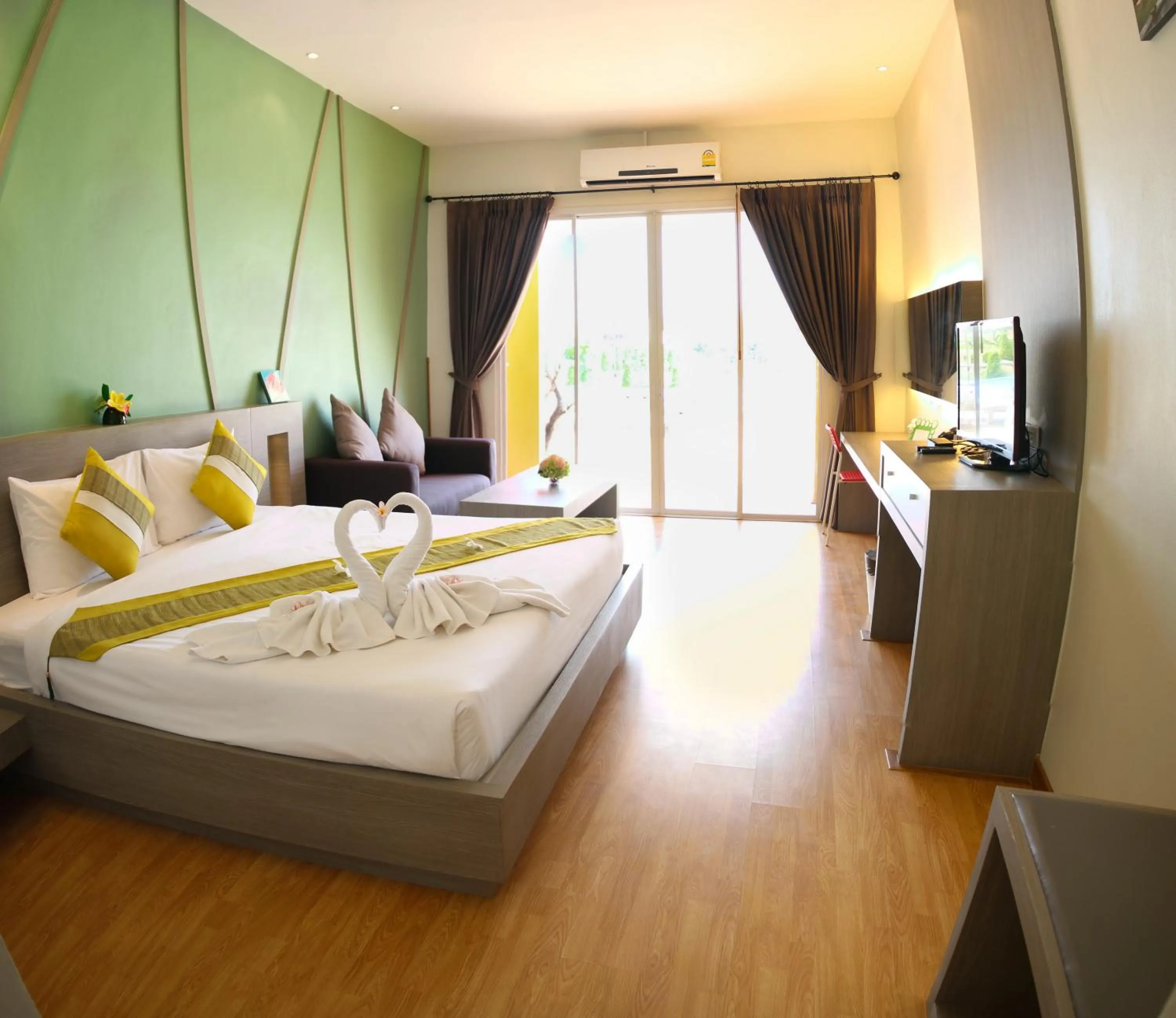 Bed in Aurora Resort Khao Yai