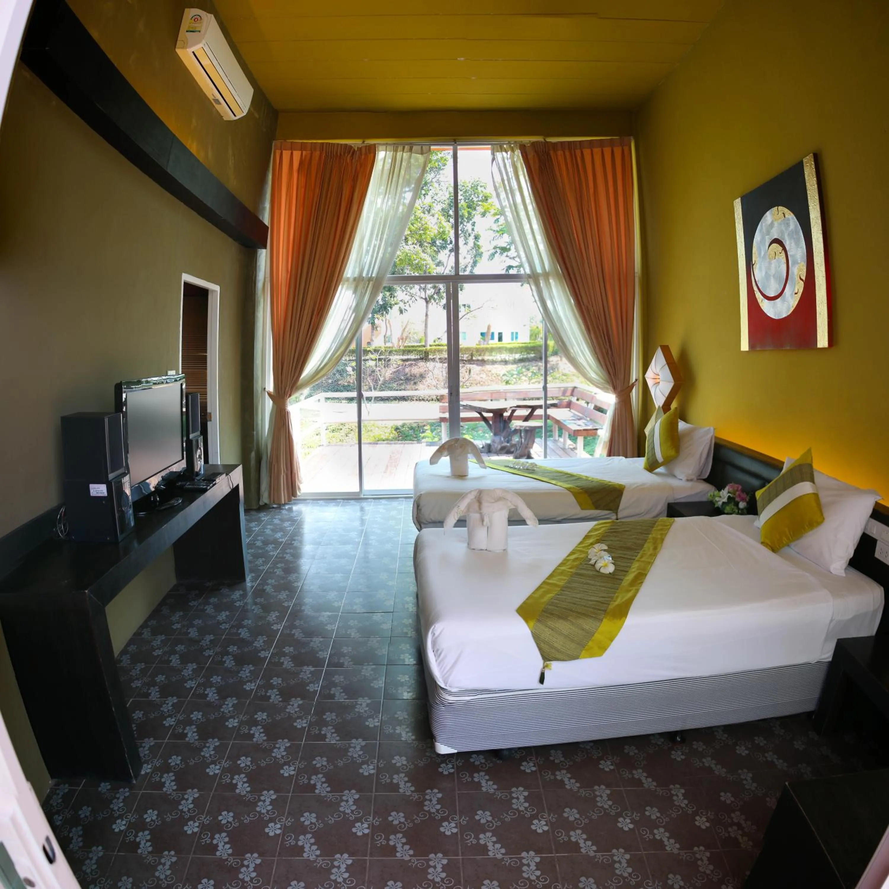 Bed in Aurora Resort Khao Yai