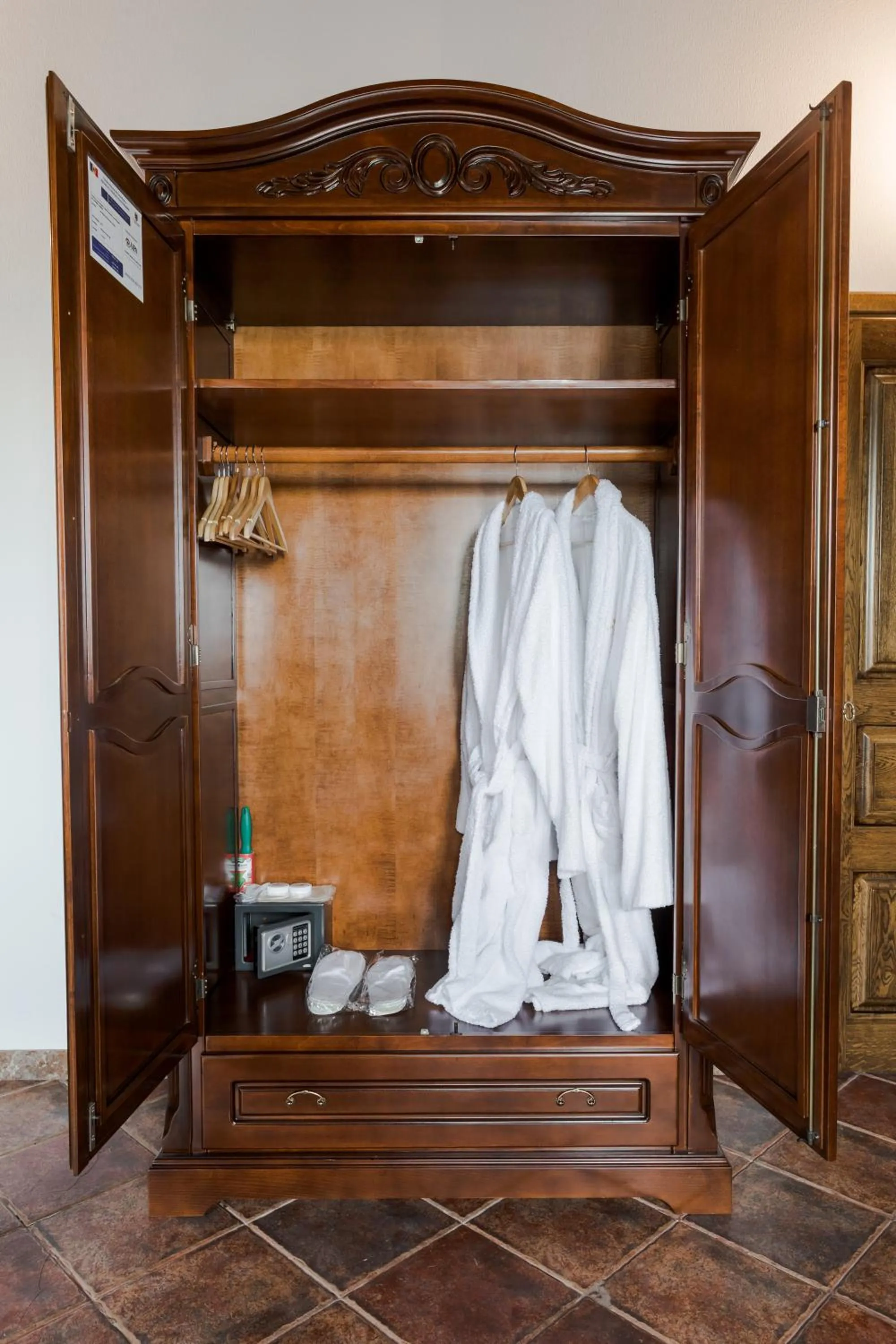 wardrobe in Chateau Purcari
