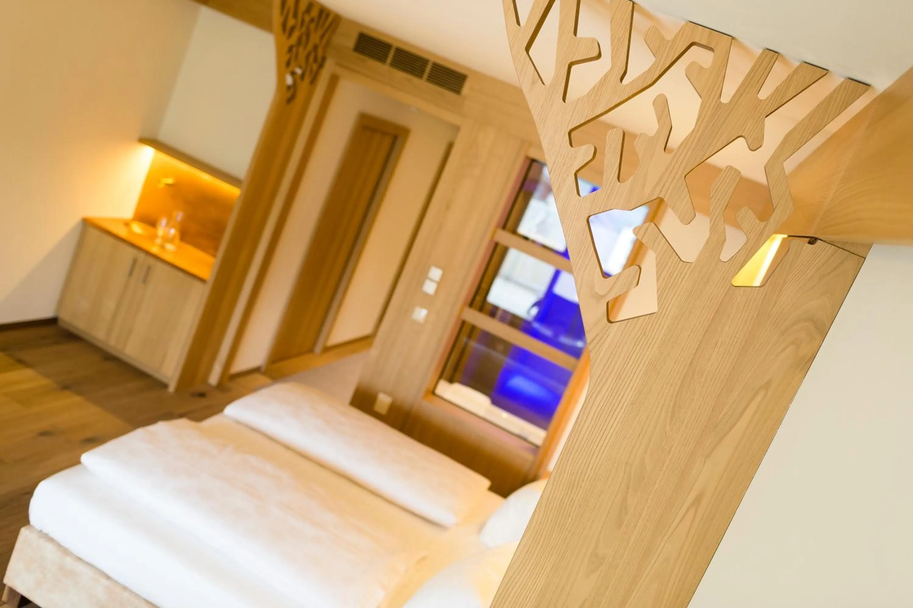 Decorative detail, Bed in Hotel Hasslhof