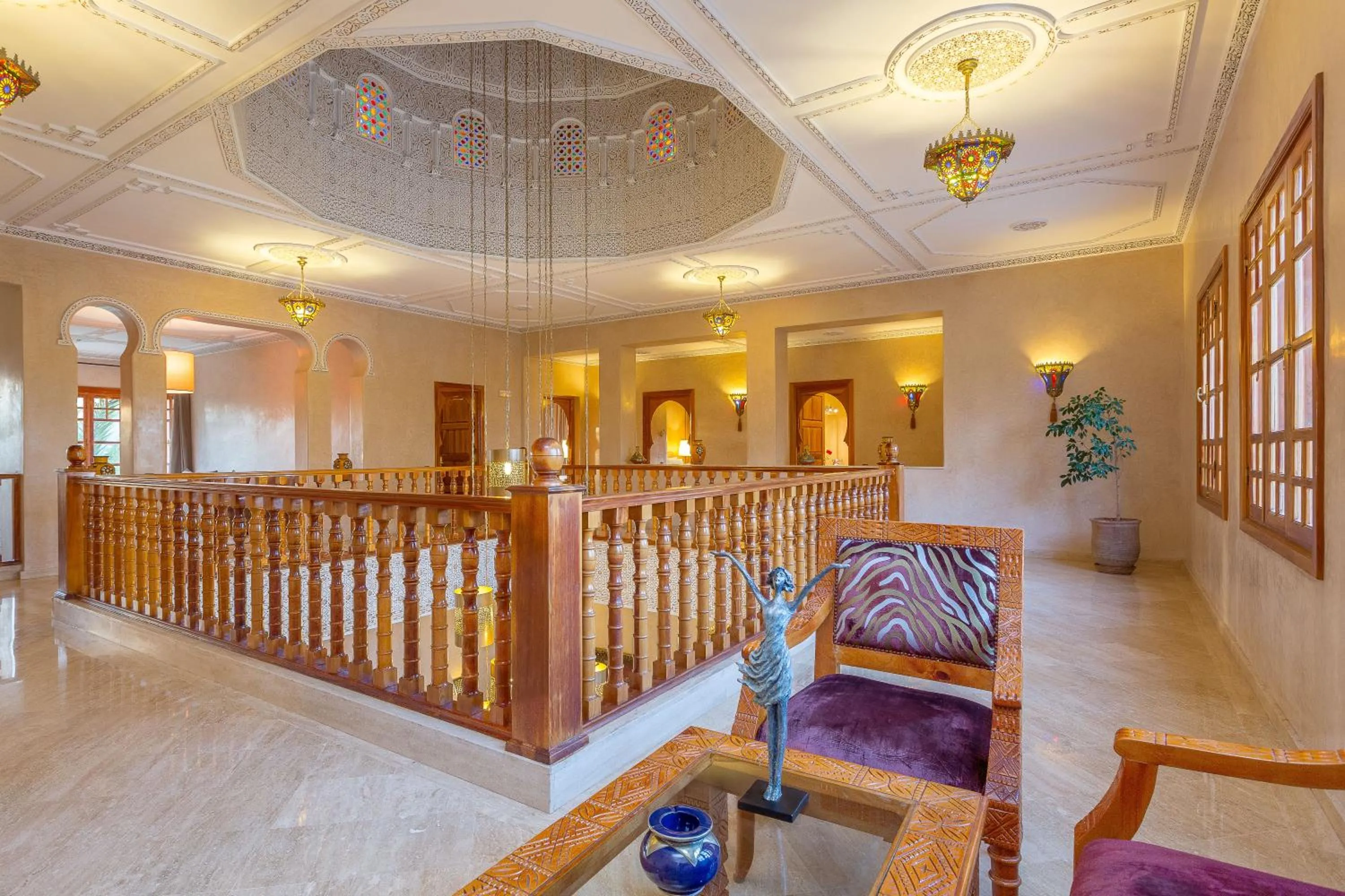 Seating area in Domaine Rosaroum