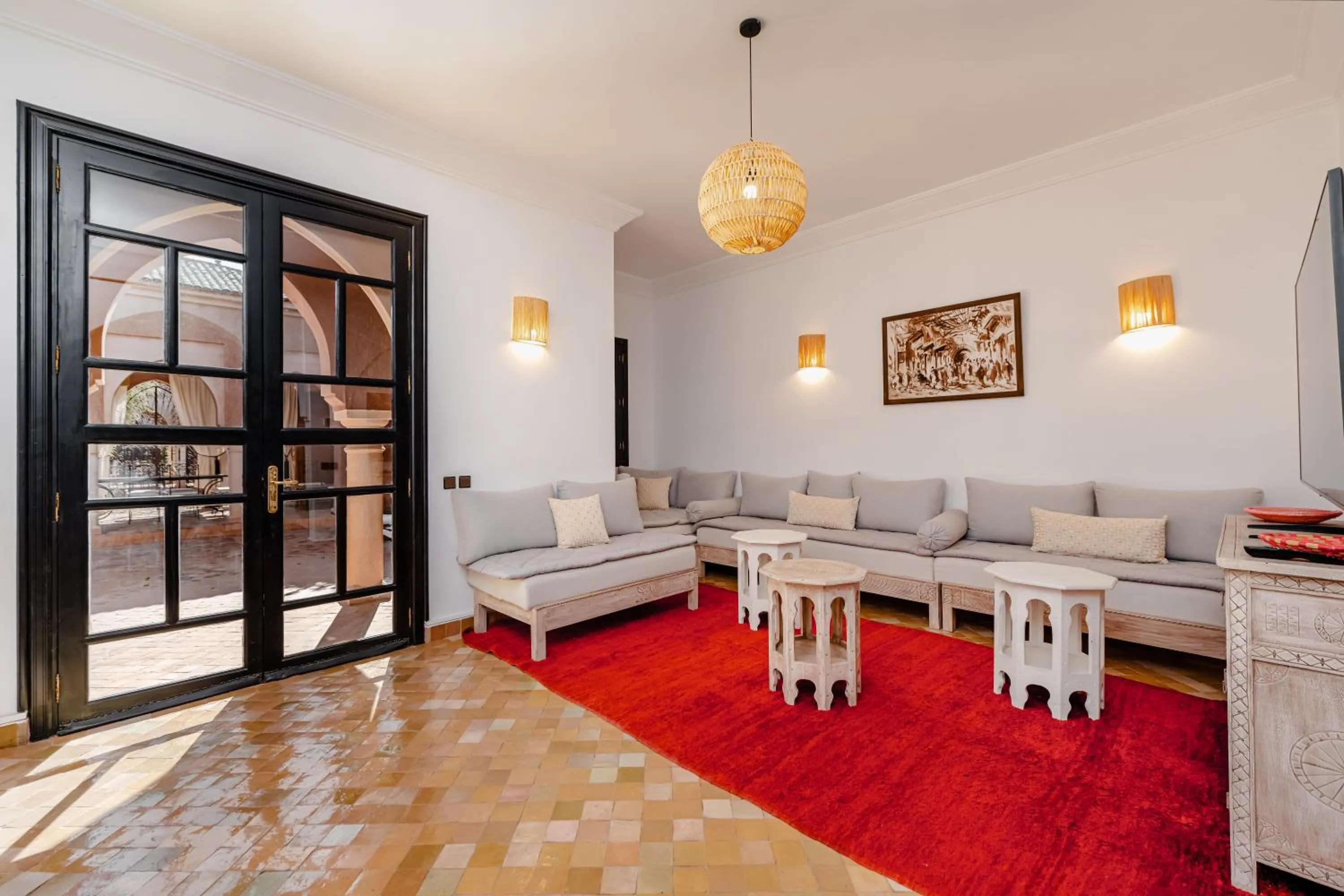 Living room in Residence Dar Lamia Marrakech