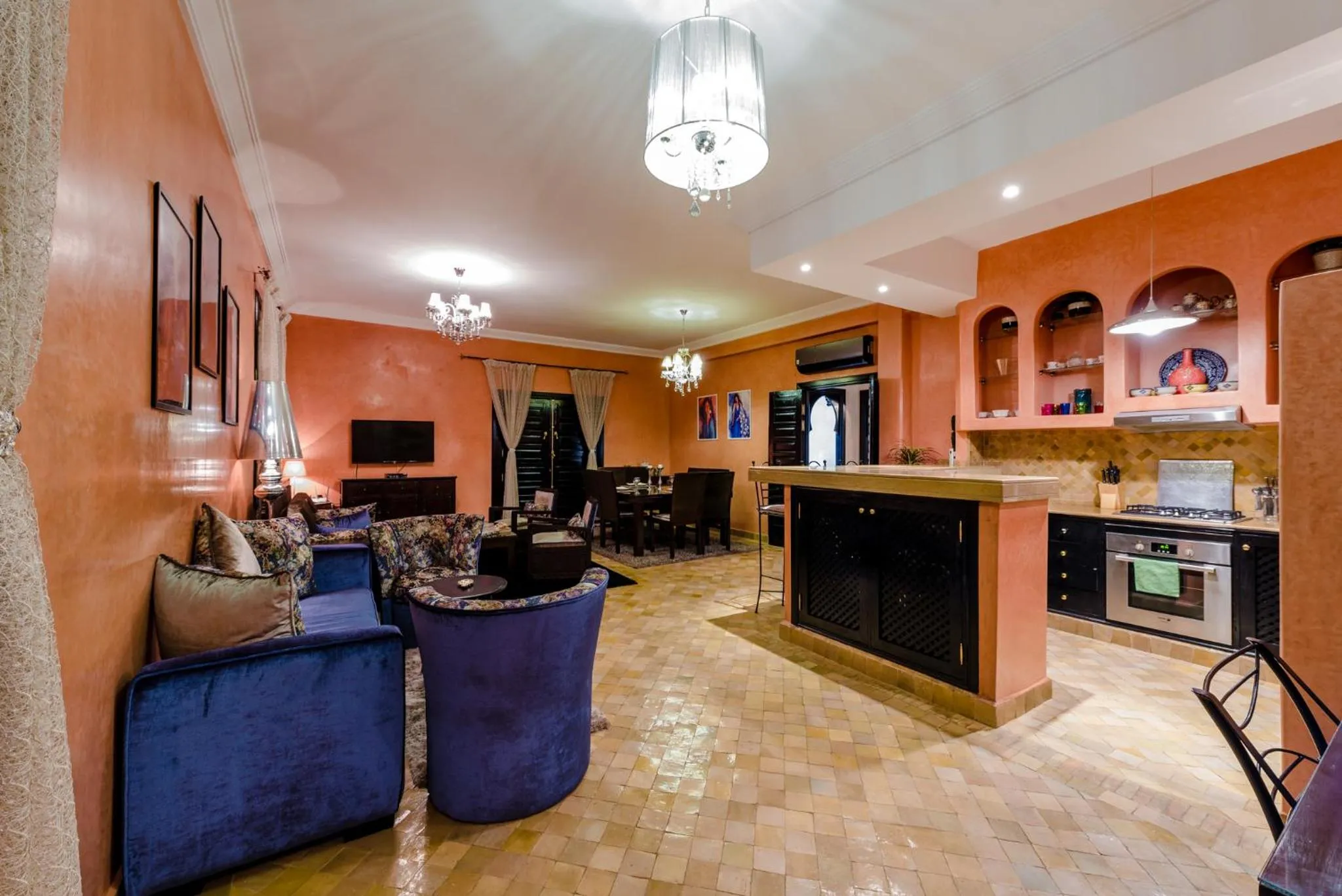 Living room in Residence Dar Lamia Marrakech