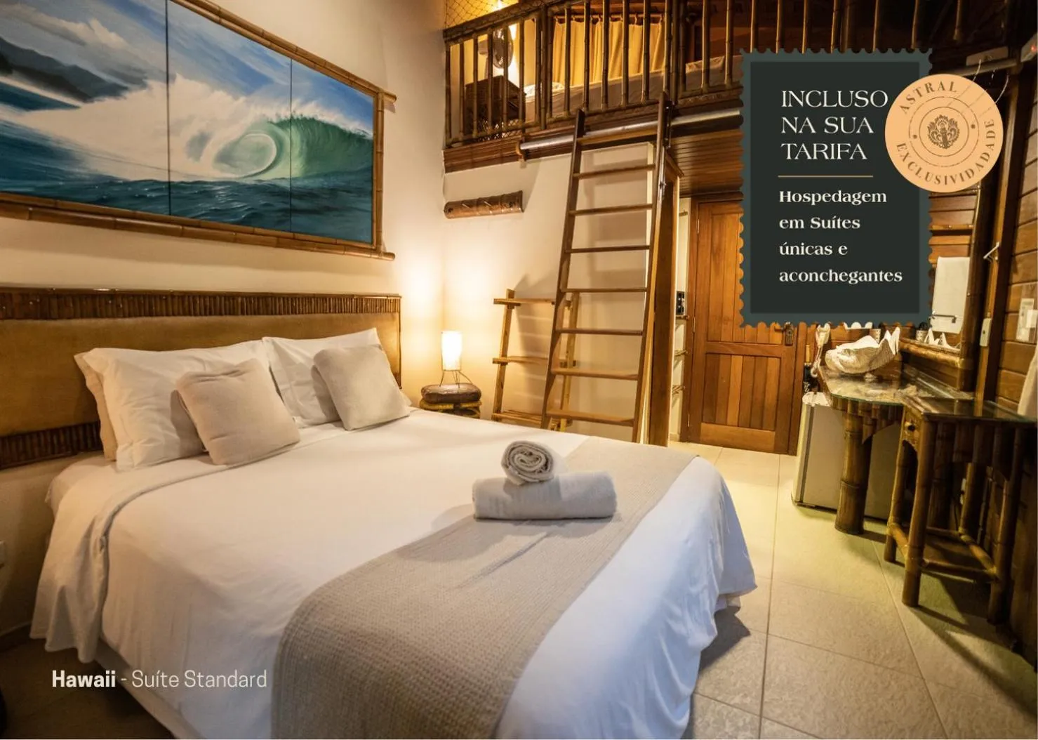 Bed in Pousada Astral da Ilha