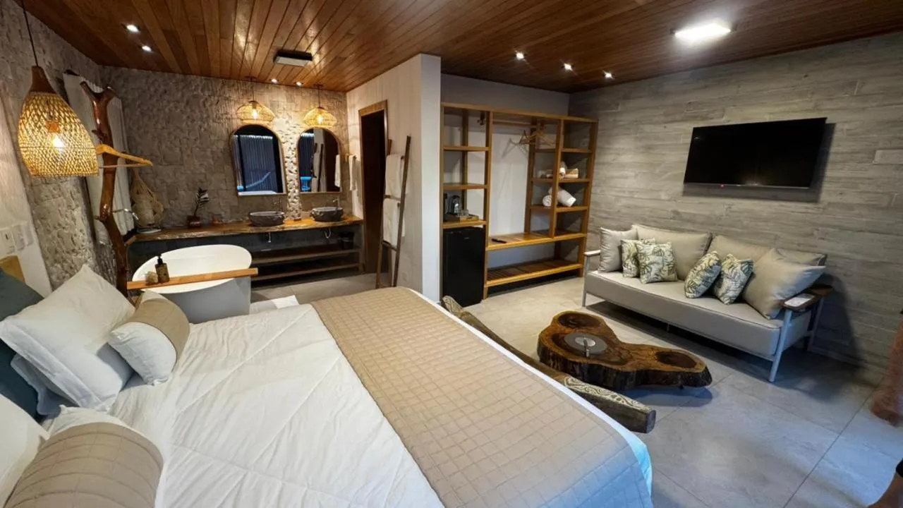 Bed in Pousada Astral da Ilha