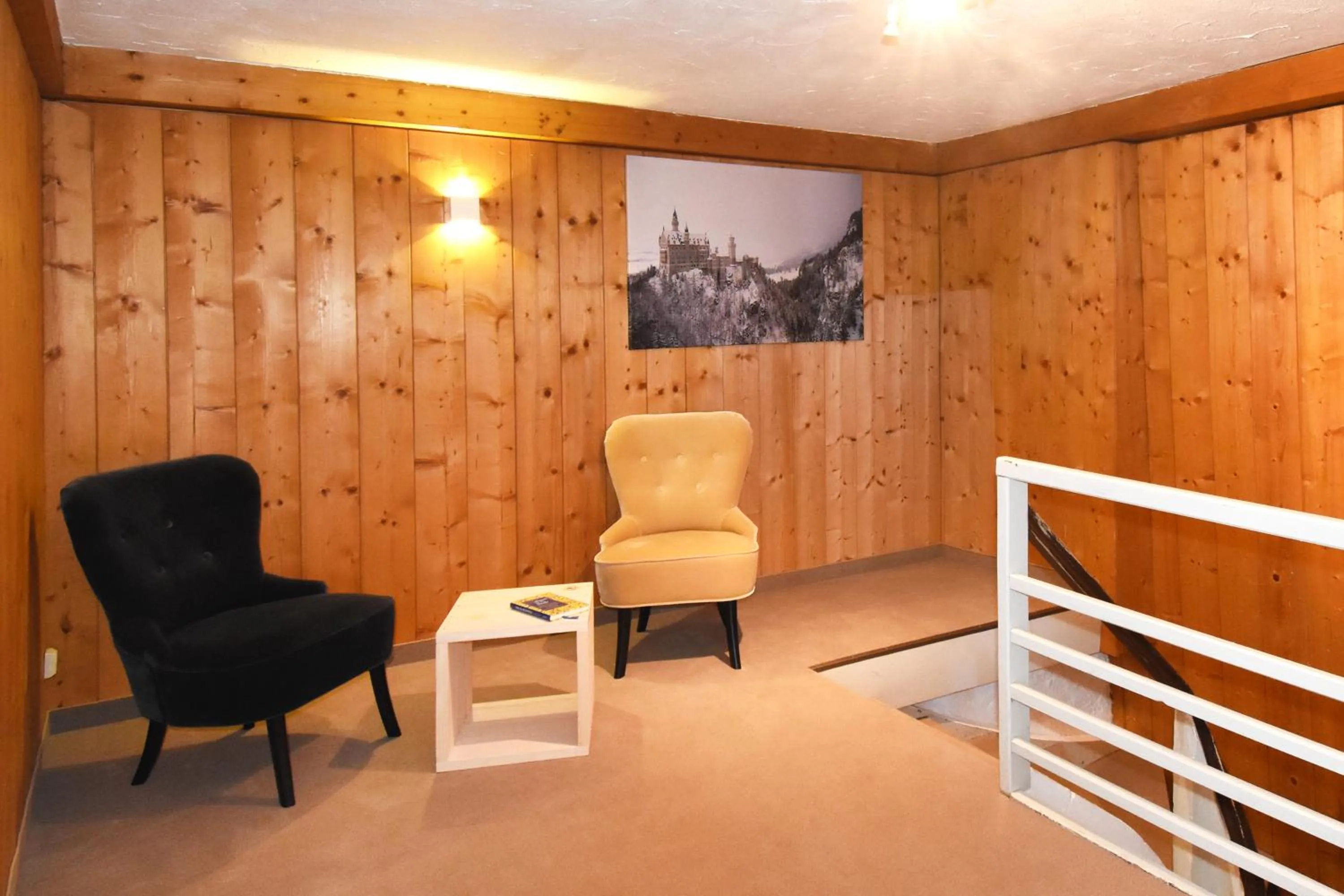 Seating area in Alps Hostel