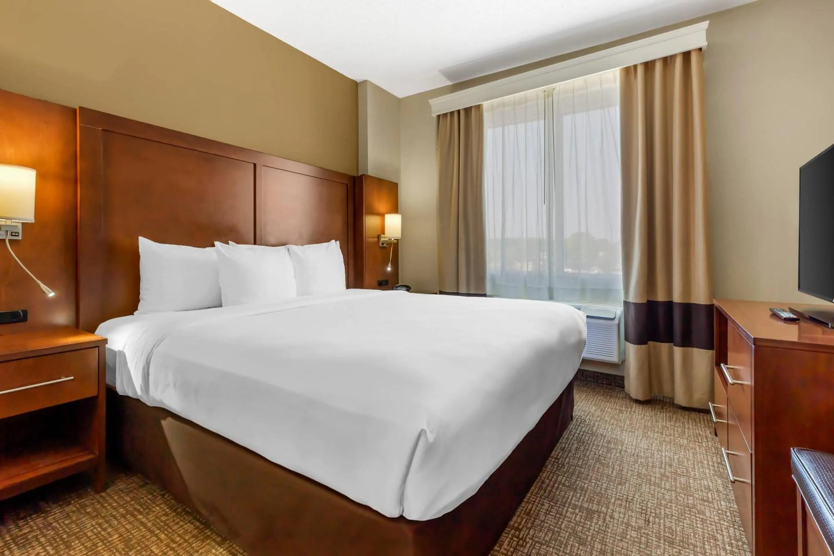 Bedroom, Bed in Comfort Suites Raleigh Walnut Creek