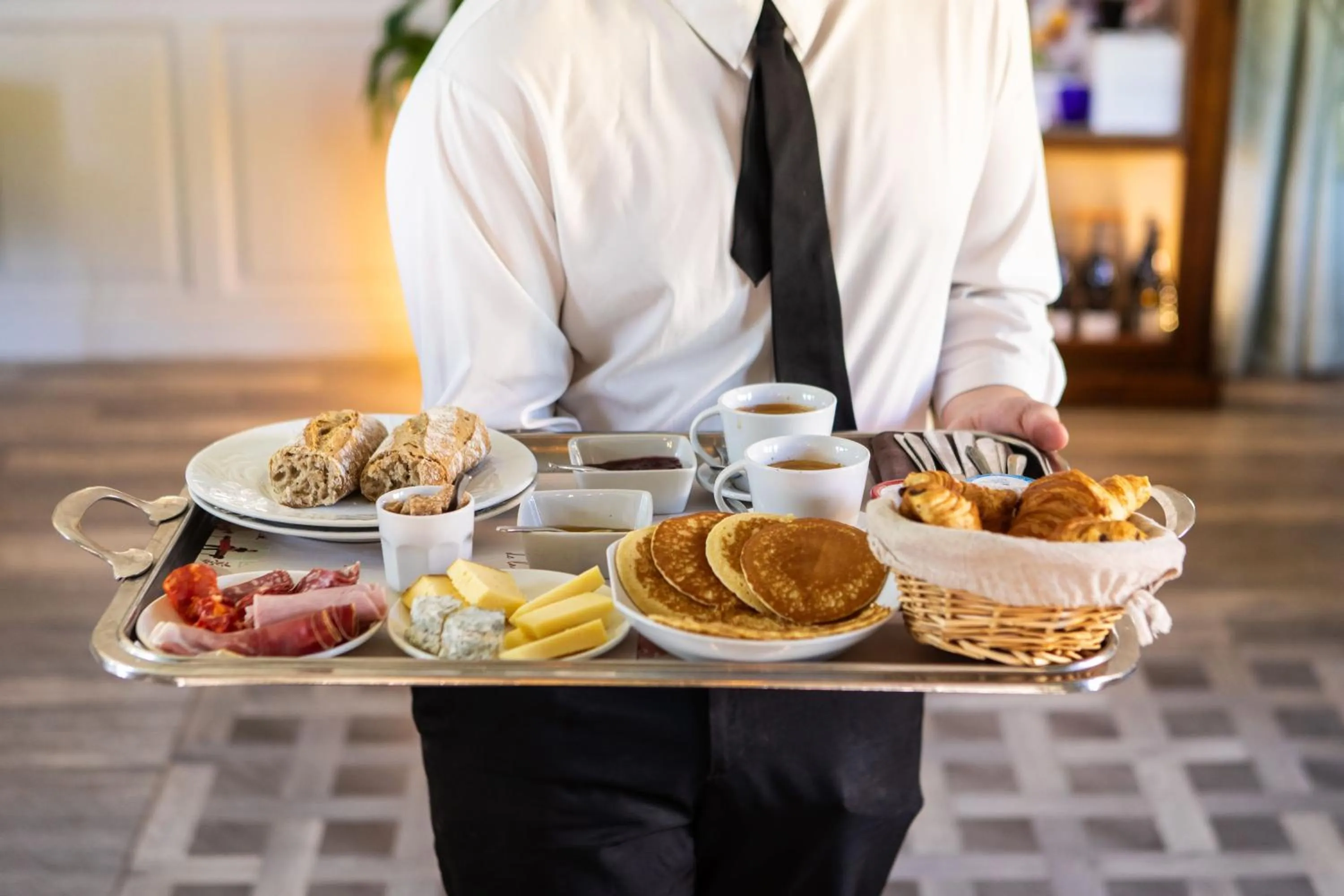 Continental breakfast in L'Orée des Chênes, The Originals Relais