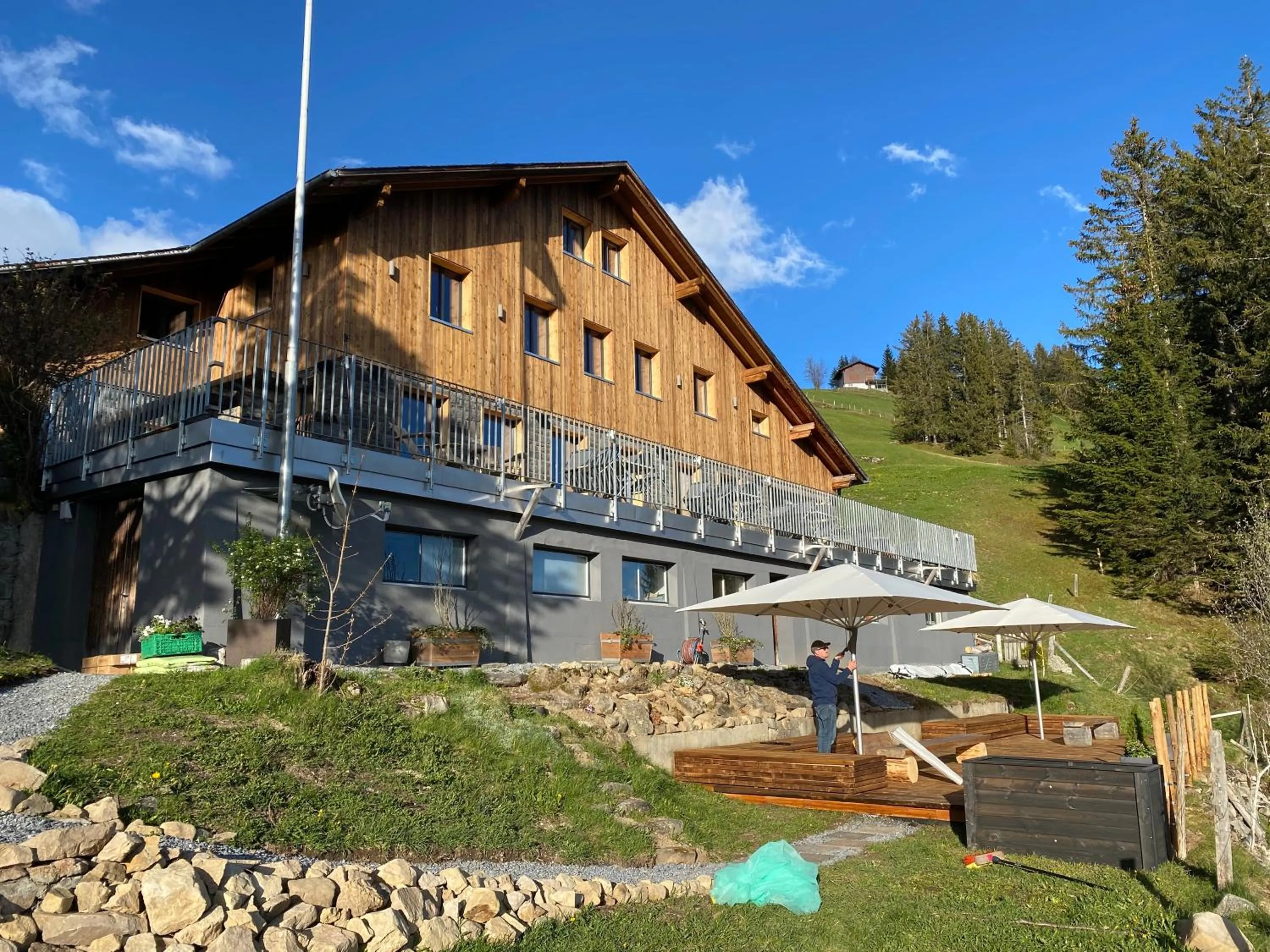 Property building in Berggasthaus Eggberge - Boutique Mountain Hotel - Access via Cablecar