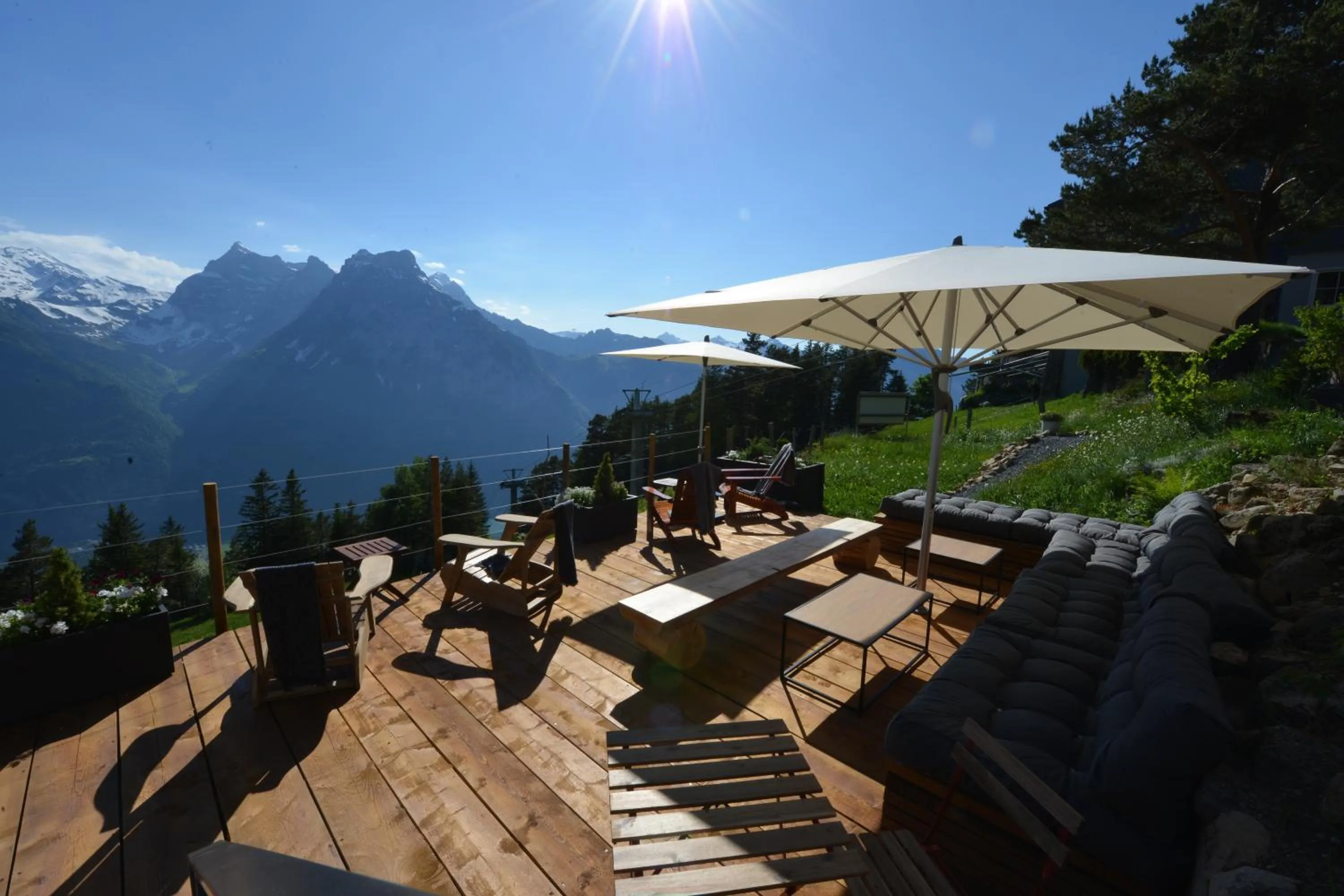 Garden in Berggasthaus Eggberge - Boutique Mountain Hotel - Access via Cablecar