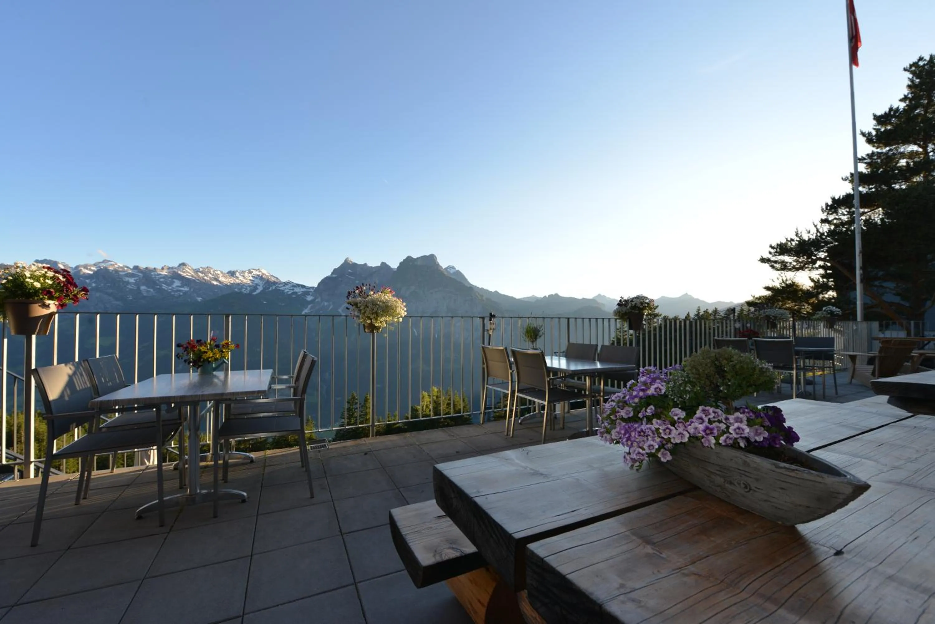 Mountain view in Berggasthaus Eggberge - Boutique Mountain Hotel - Access via Cablecar
