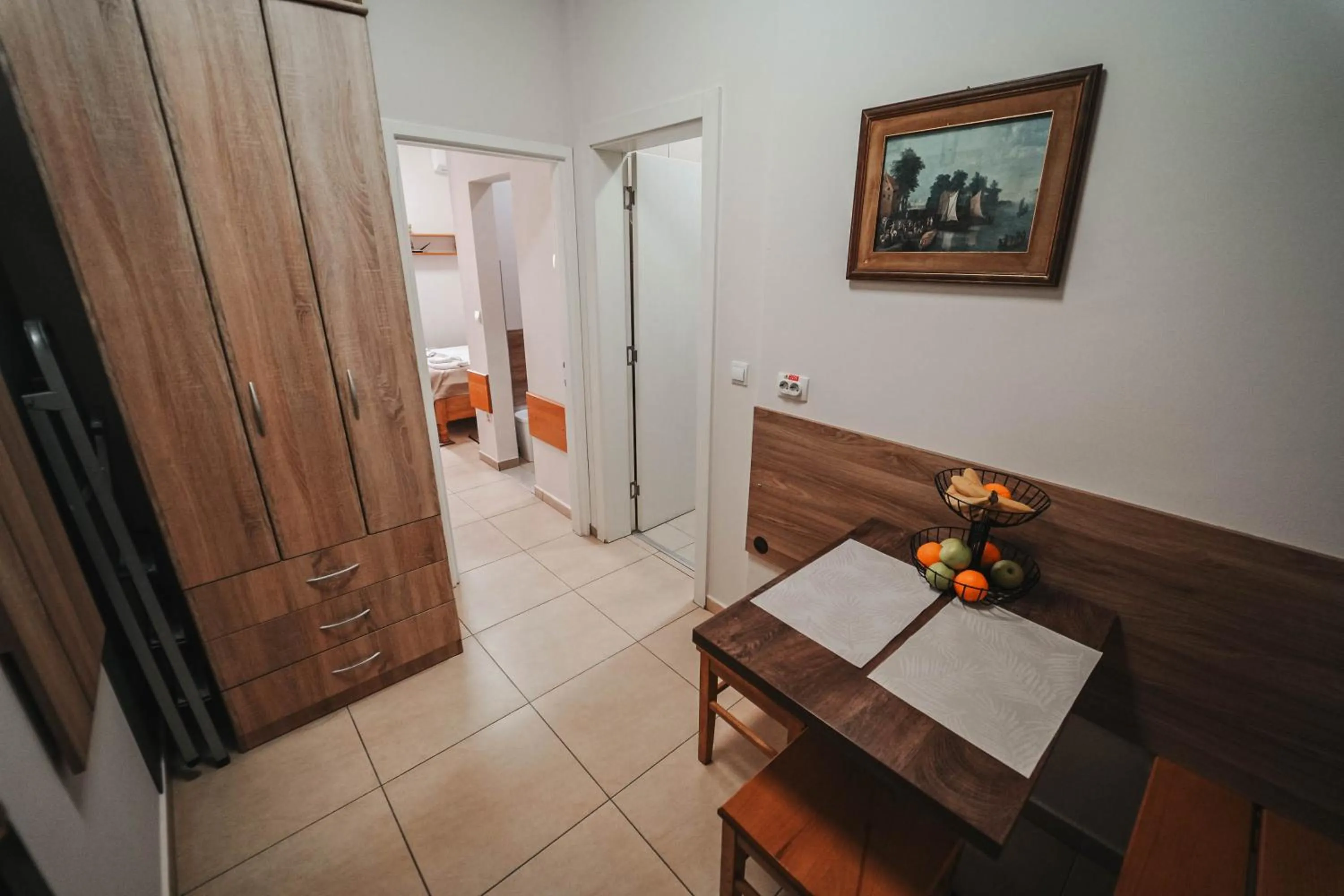 Dining area, Bed in Passage