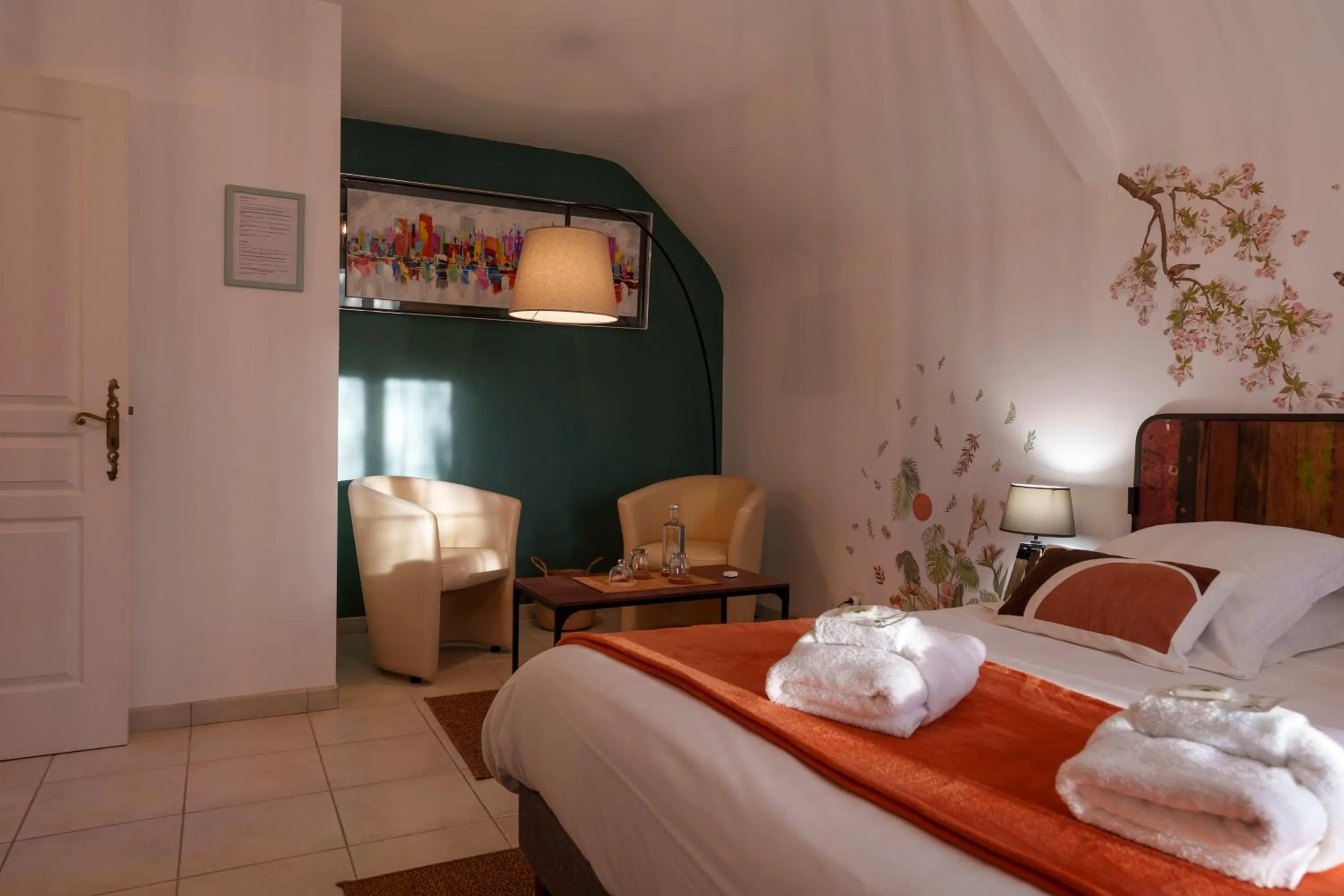 Living room, Bed in Le Haut Pont de la Baie