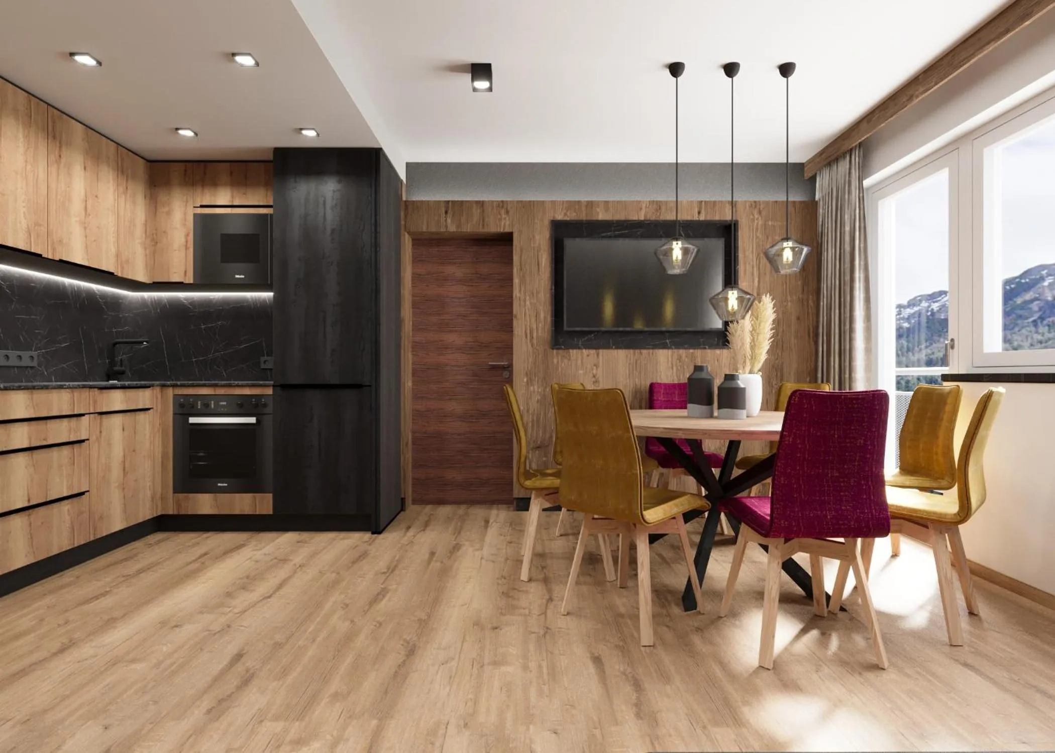 Kitchen or kitchenette in Astellina hotel-apart