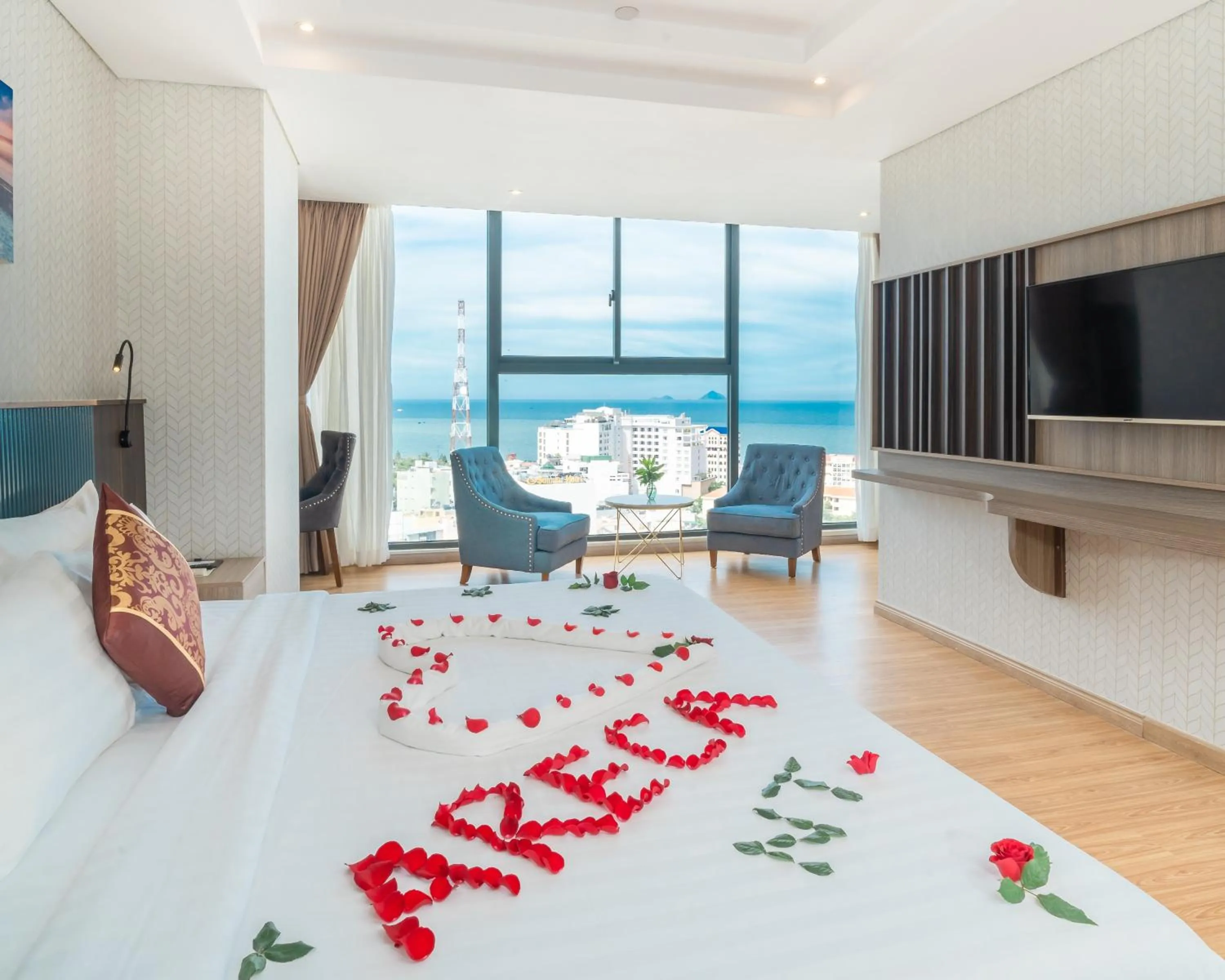 Bed in ARECA HOTEL NHA TRANG