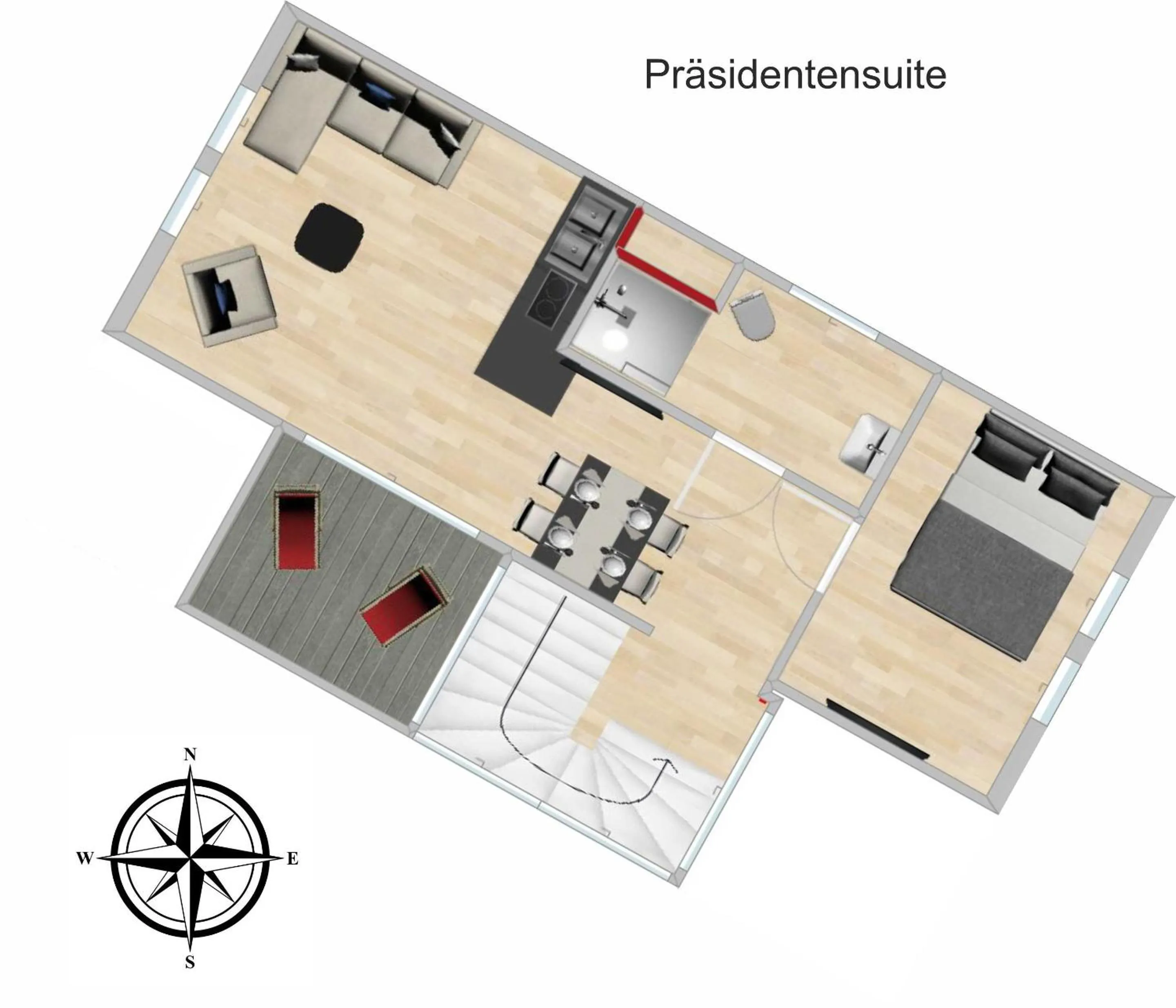 Floor plan in Schmuckkästle am Hafen