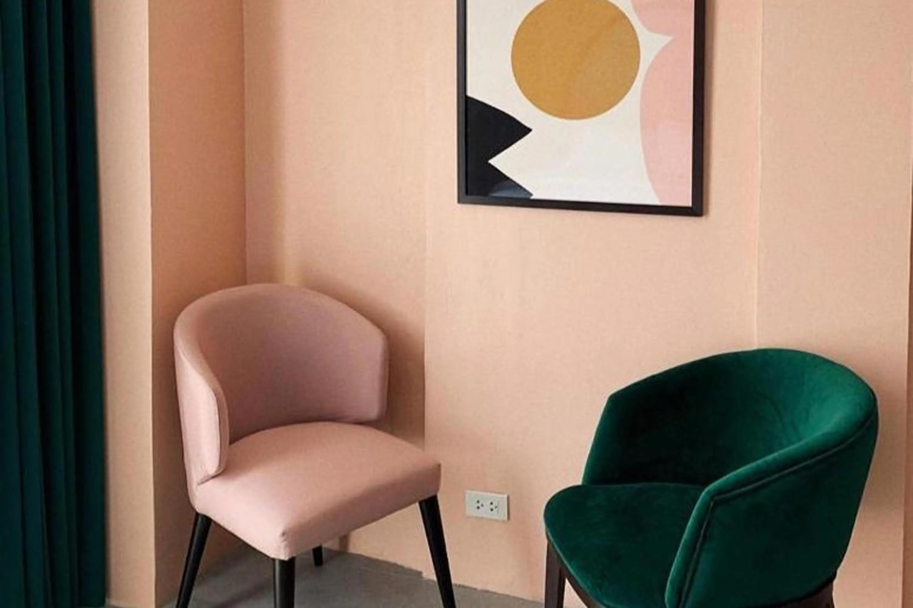 Seating area in Our Nomad Boutique Hostel