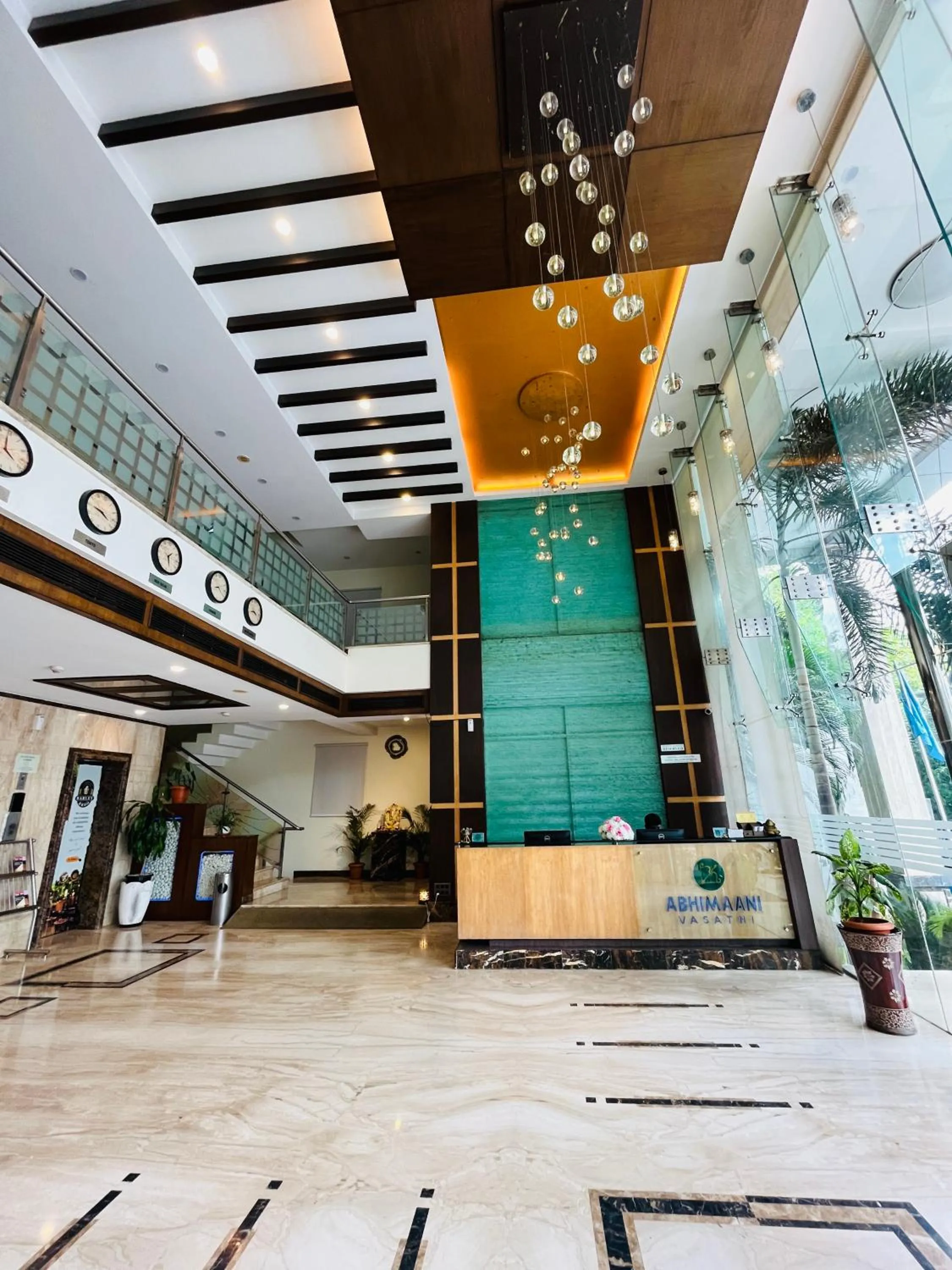 Lobby or reception in Hotel Abhimaani Vasathi, Rajajinagar