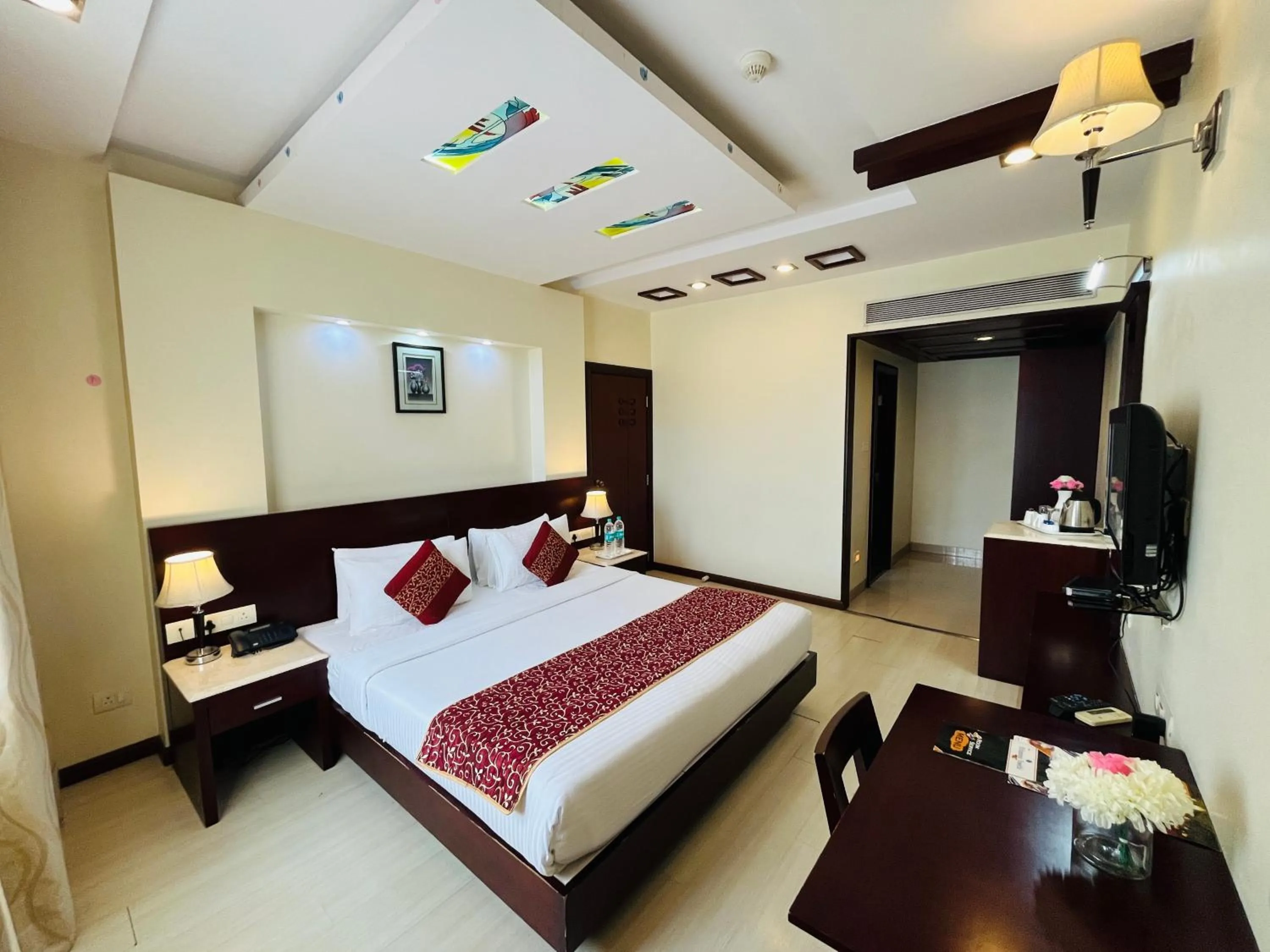 Photo of the whole room, Bed in Hotel Abhimaani Vasathi, Rajajinagar