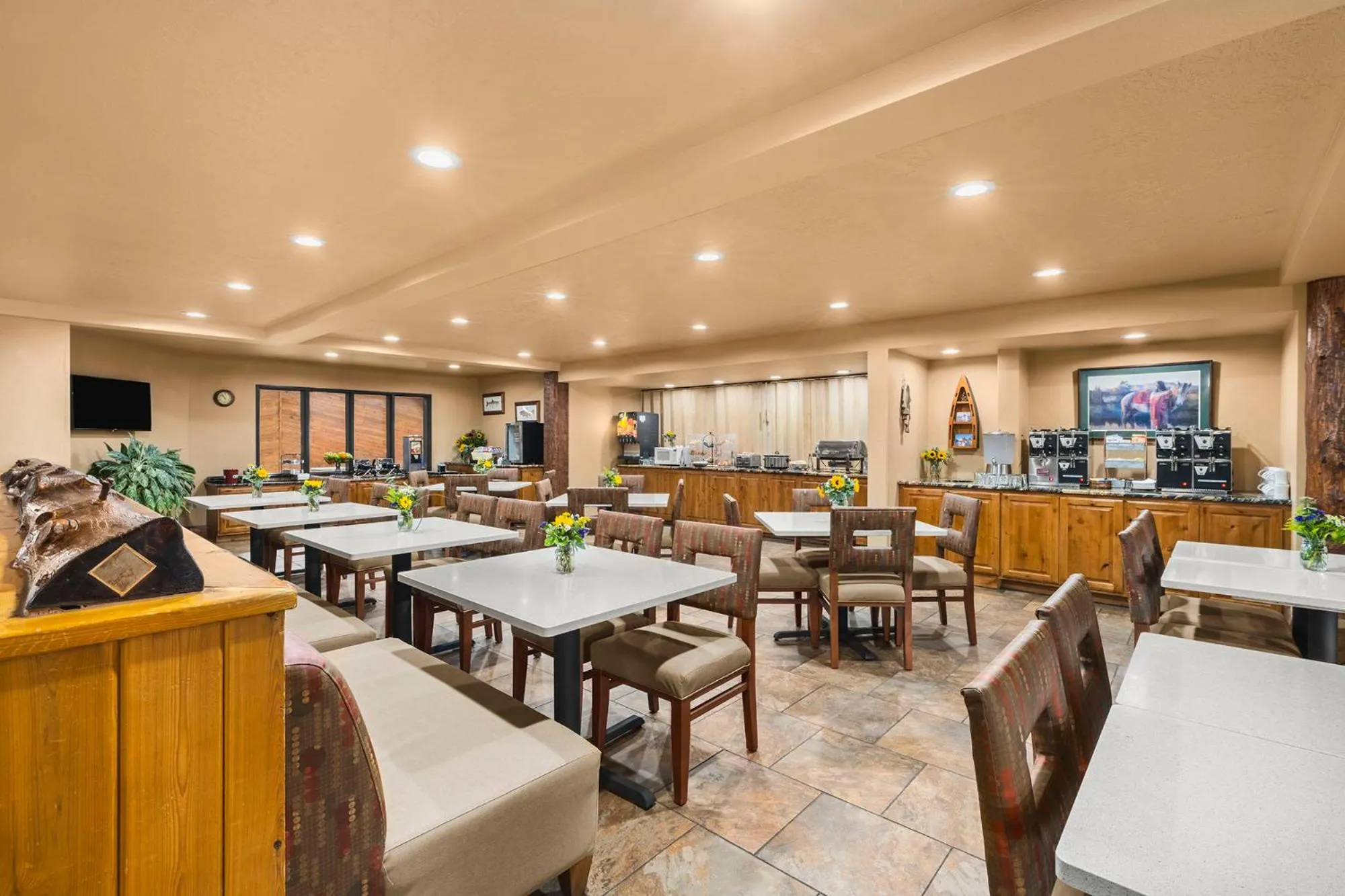 Buffet breakfast in Bitterroot River Inn and Conference Center