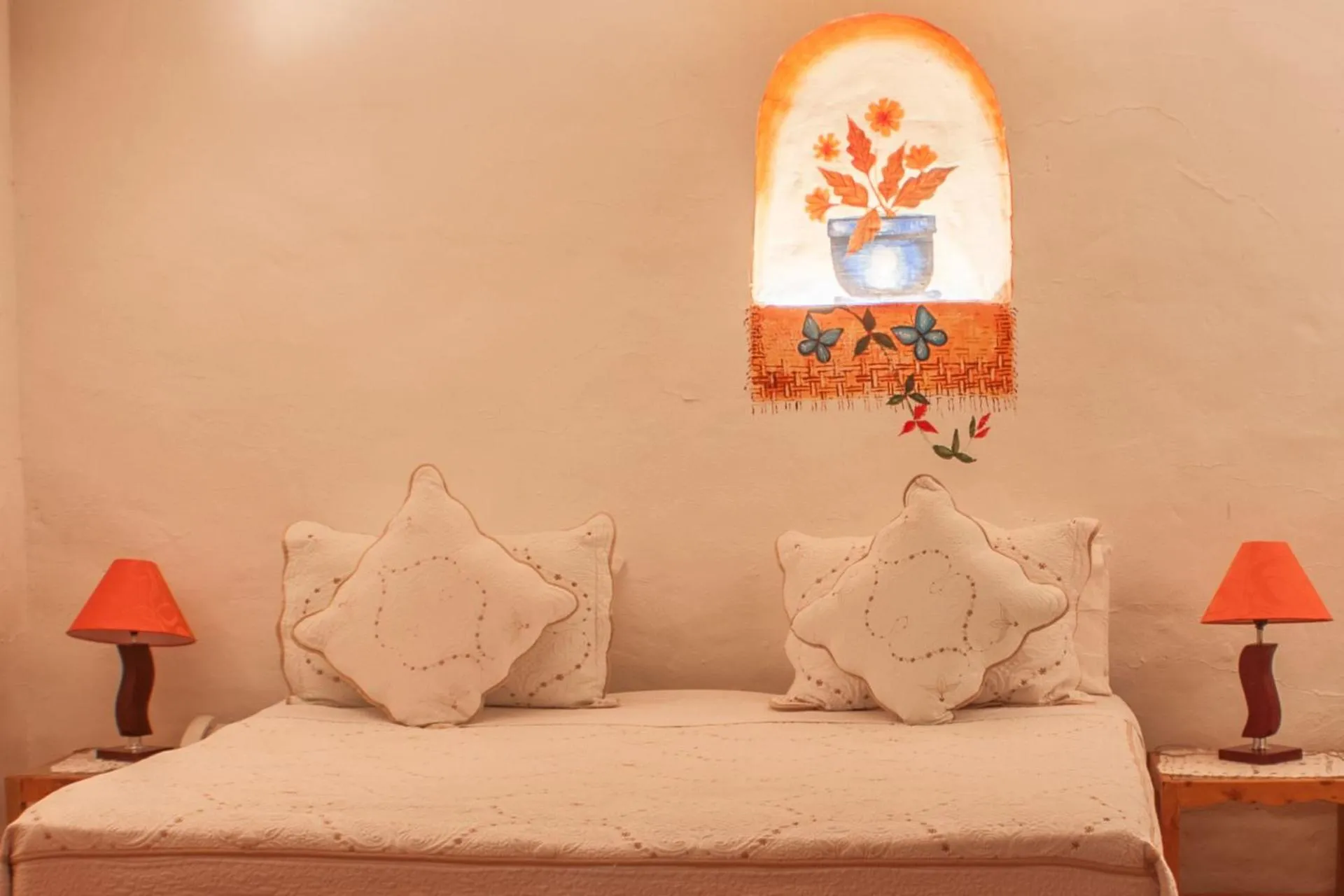 Decorative detail, Bed in Hotel Spa Casa de Adobe Villa de Leyva