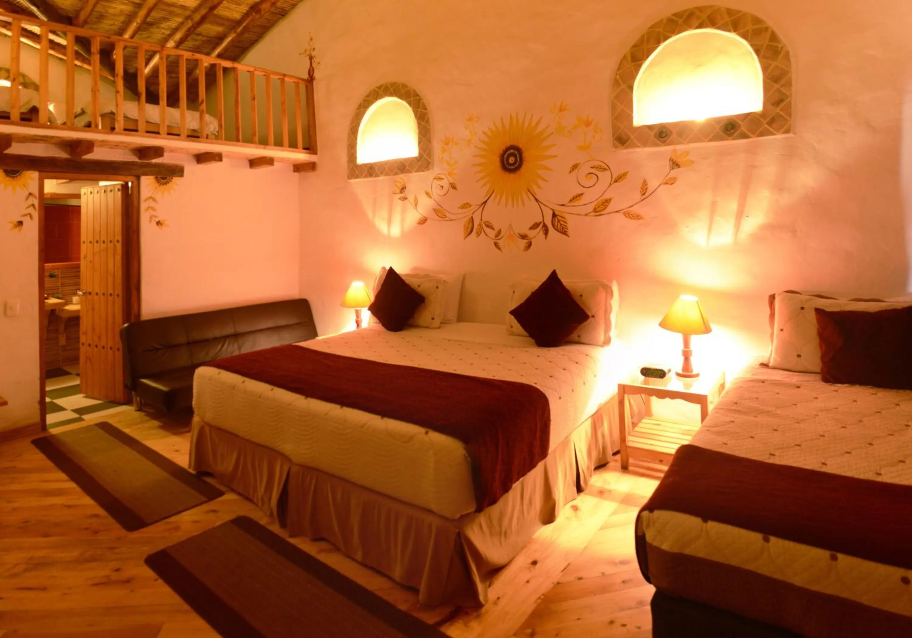 Decorative detail, Bed in Hotel Spa Casa de Adobe Villa de Leyva