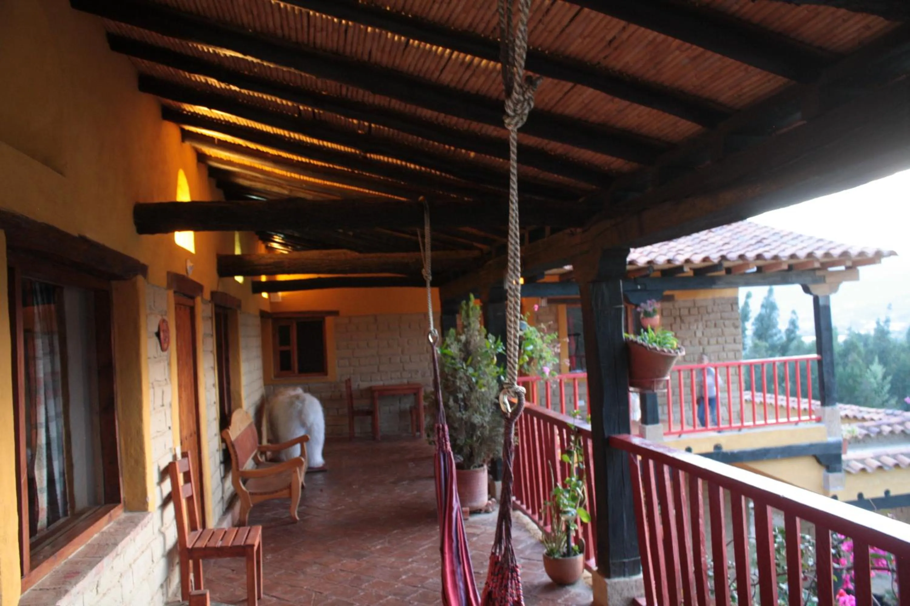 Balcony/Terrace in Hotel Spa Casa de Adobe Villa de Leyva