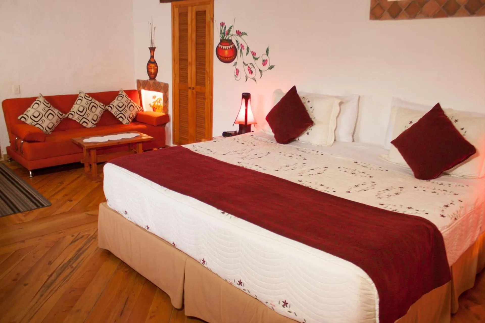 Decorative detail, Bed in Hotel Spa Casa de Adobe Villa de Leyva