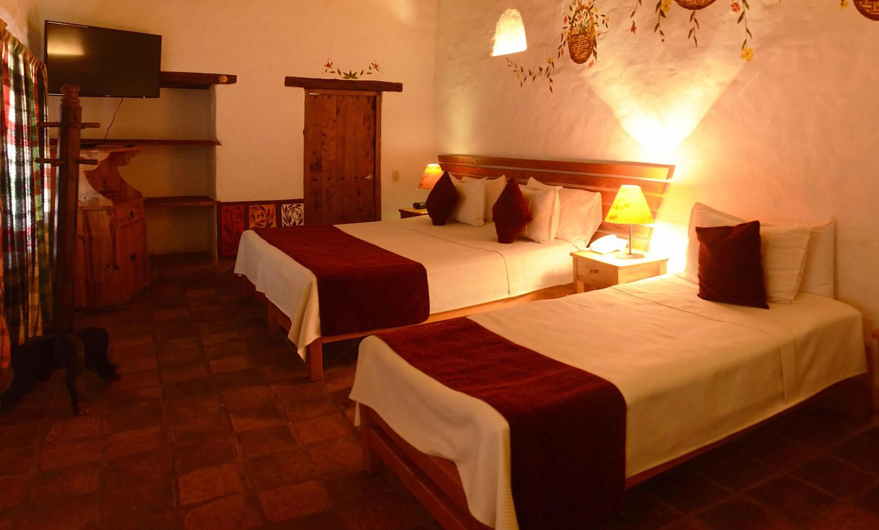 Decorative detail, Bed in Hotel Spa Casa de Adobe Villa de Leyva