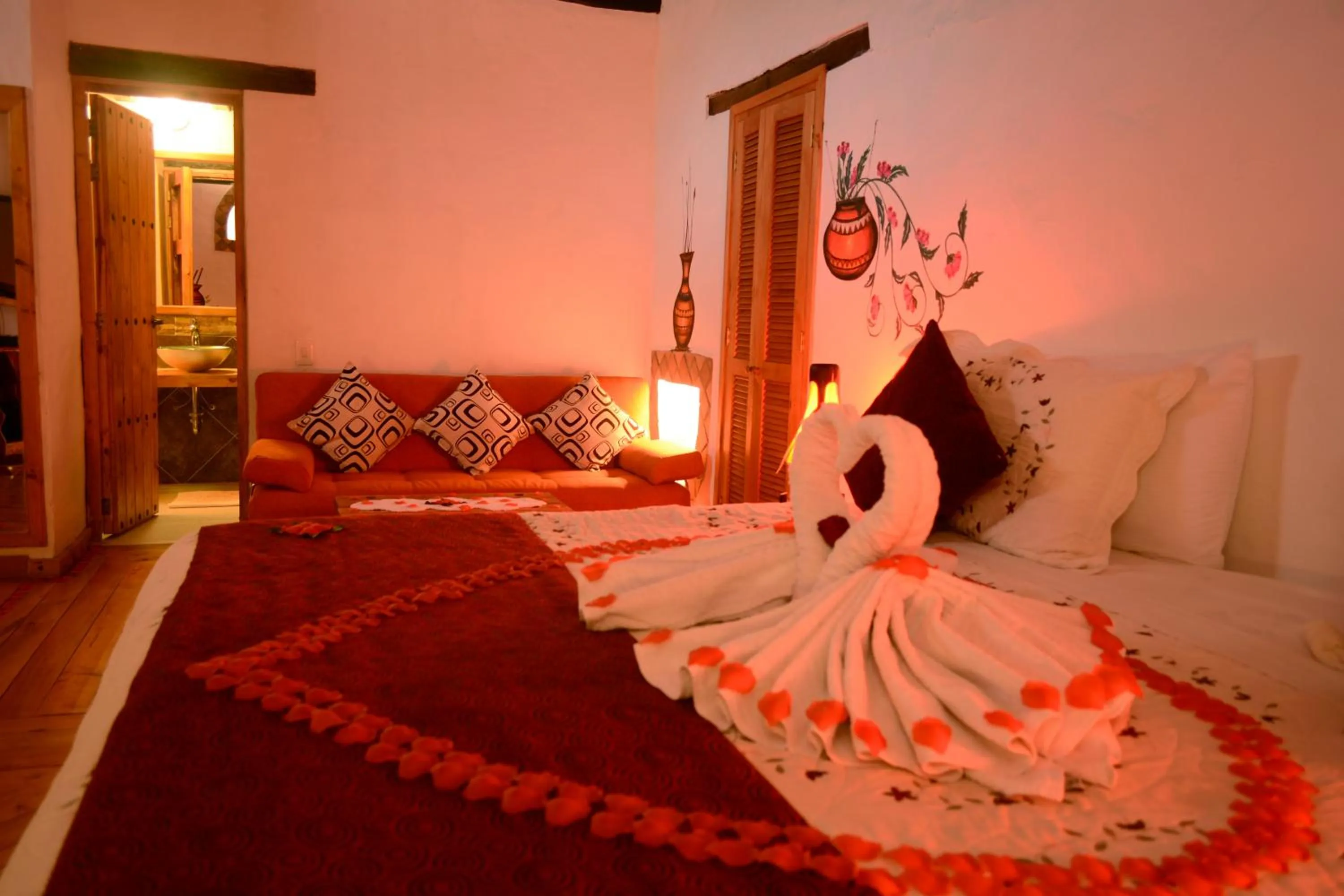 Decorative detail, Bed in Hotel Spa Casa de Adobe Villa de Leyva