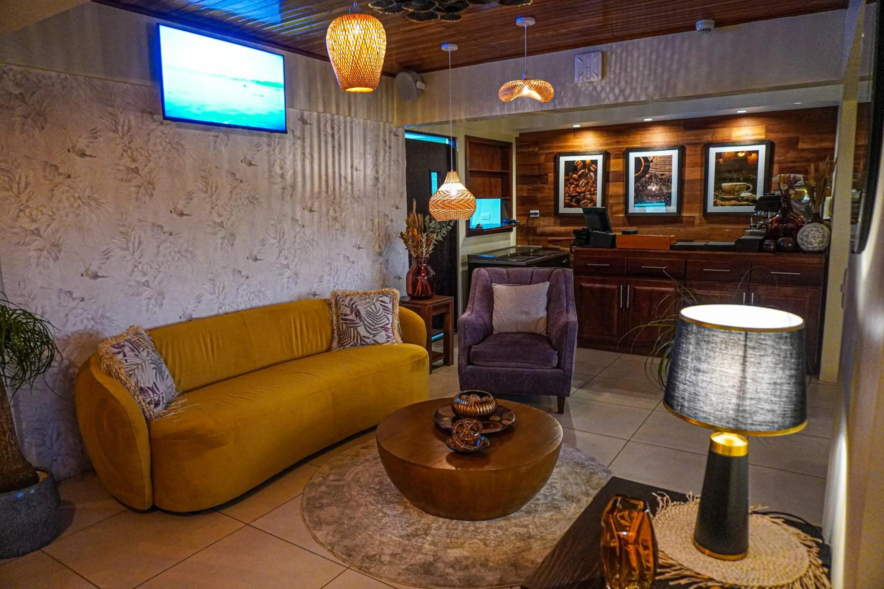 Seating area in Sibu Boutique Hotel