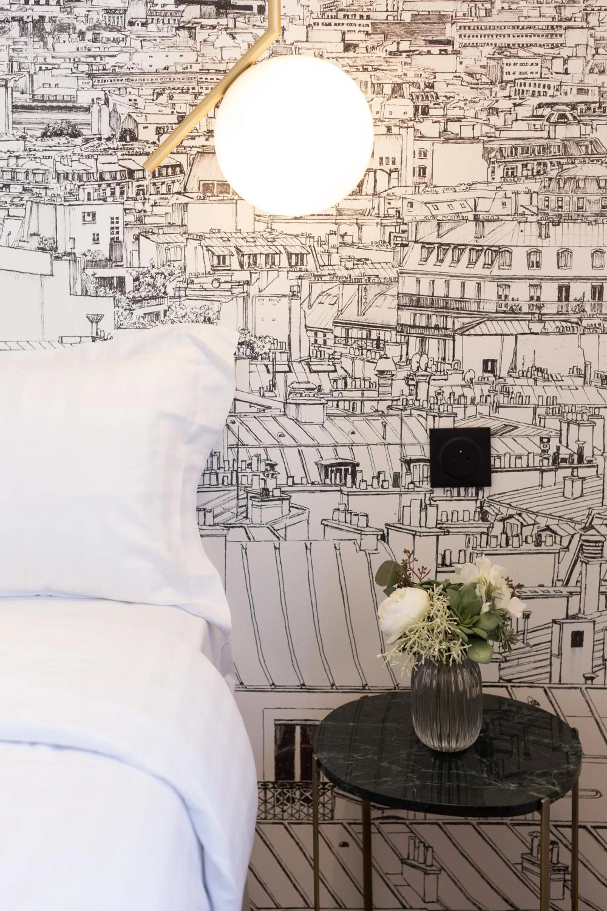 Decorative detail, Bed in Hôtel So Marais