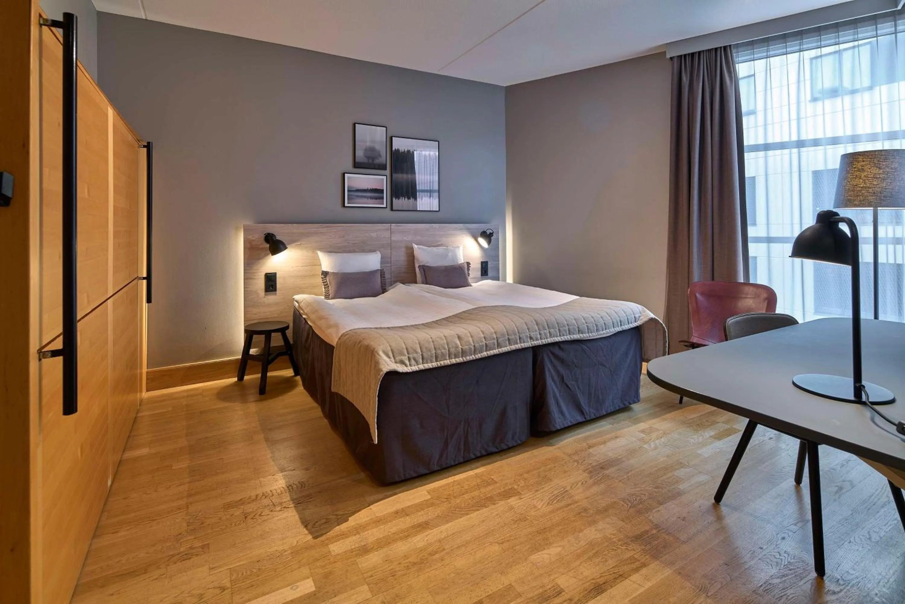 Bedroom, Bed in Scandic Mölndal