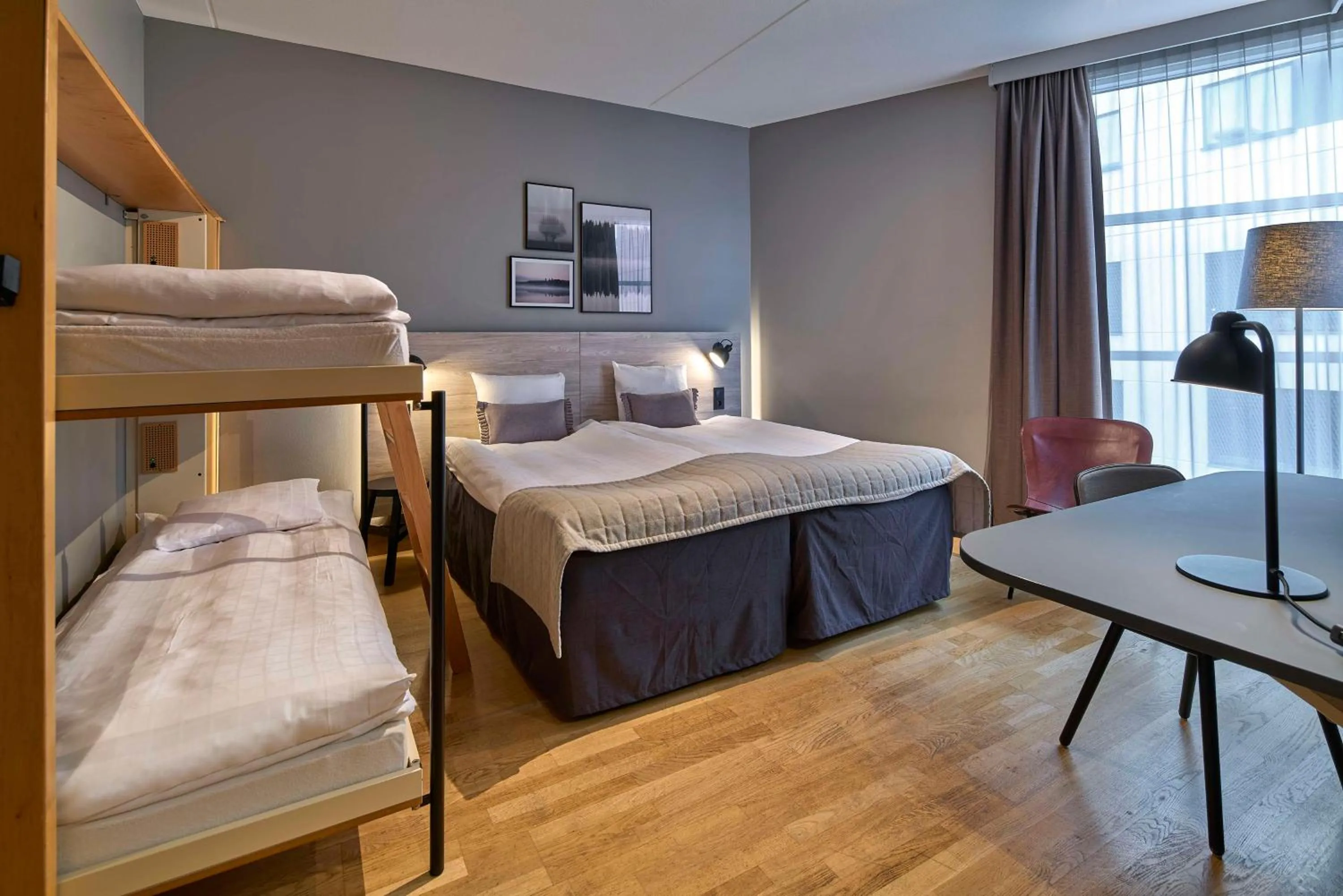 Bedroom, Bed in Scandic Mölndal