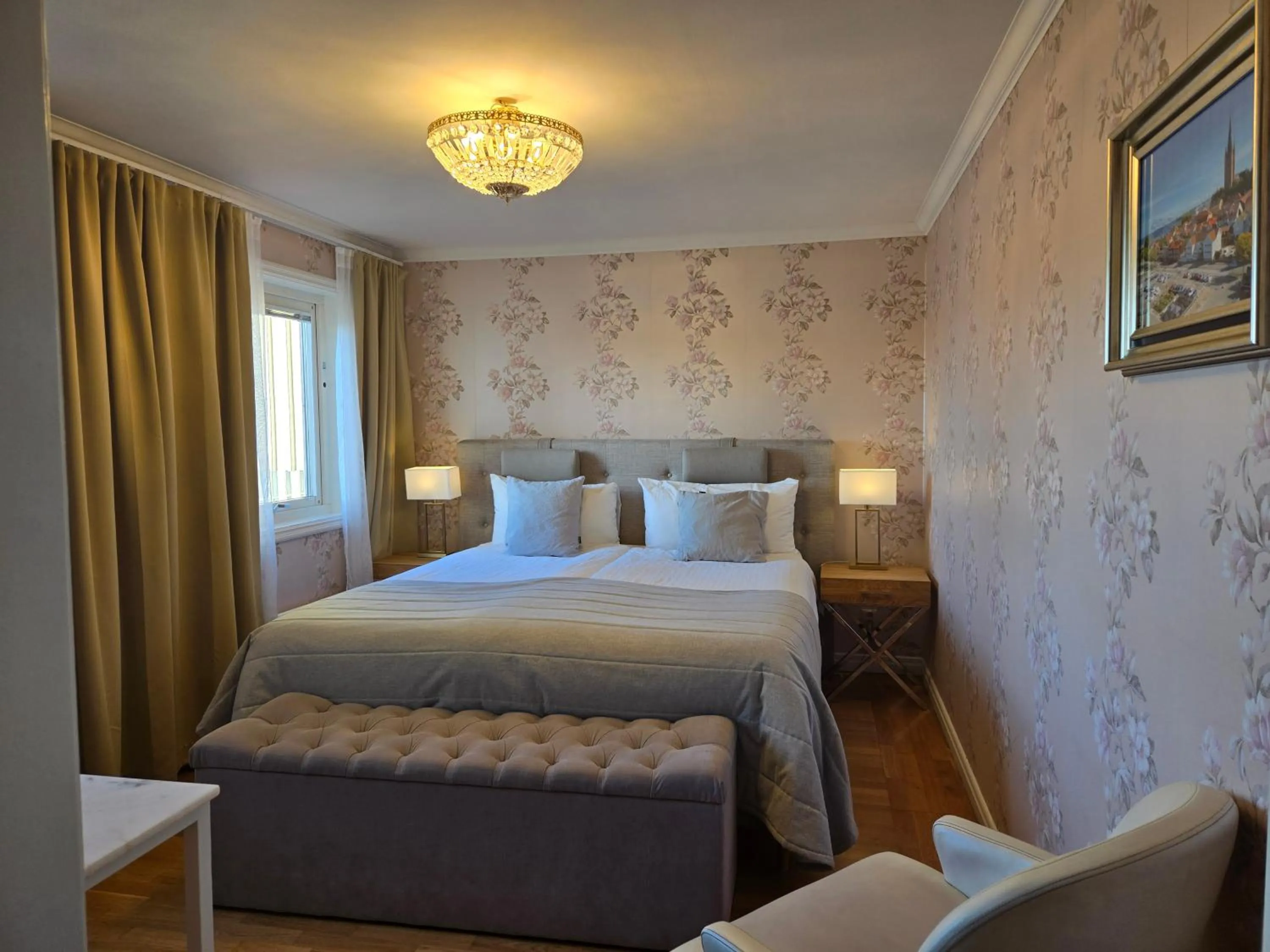 Bed in Vänerport Lakefront Hotell