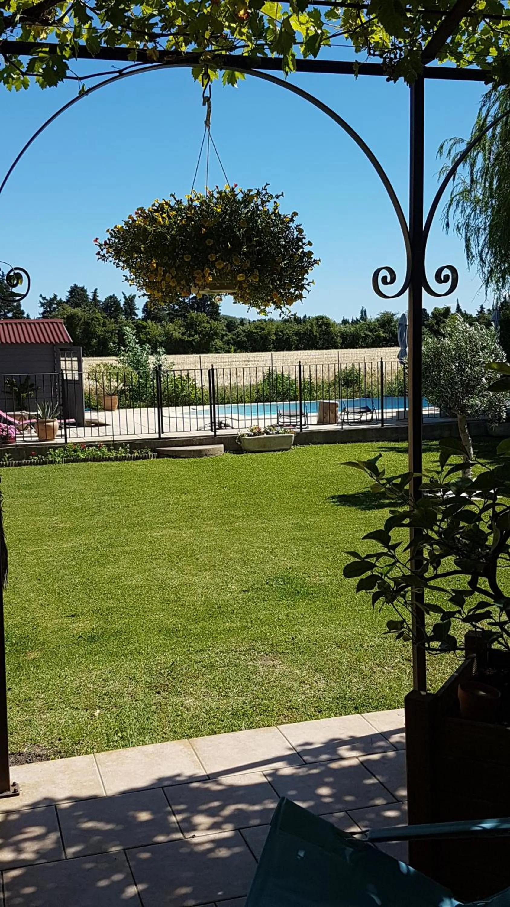 Natural landscape in fleur de garance