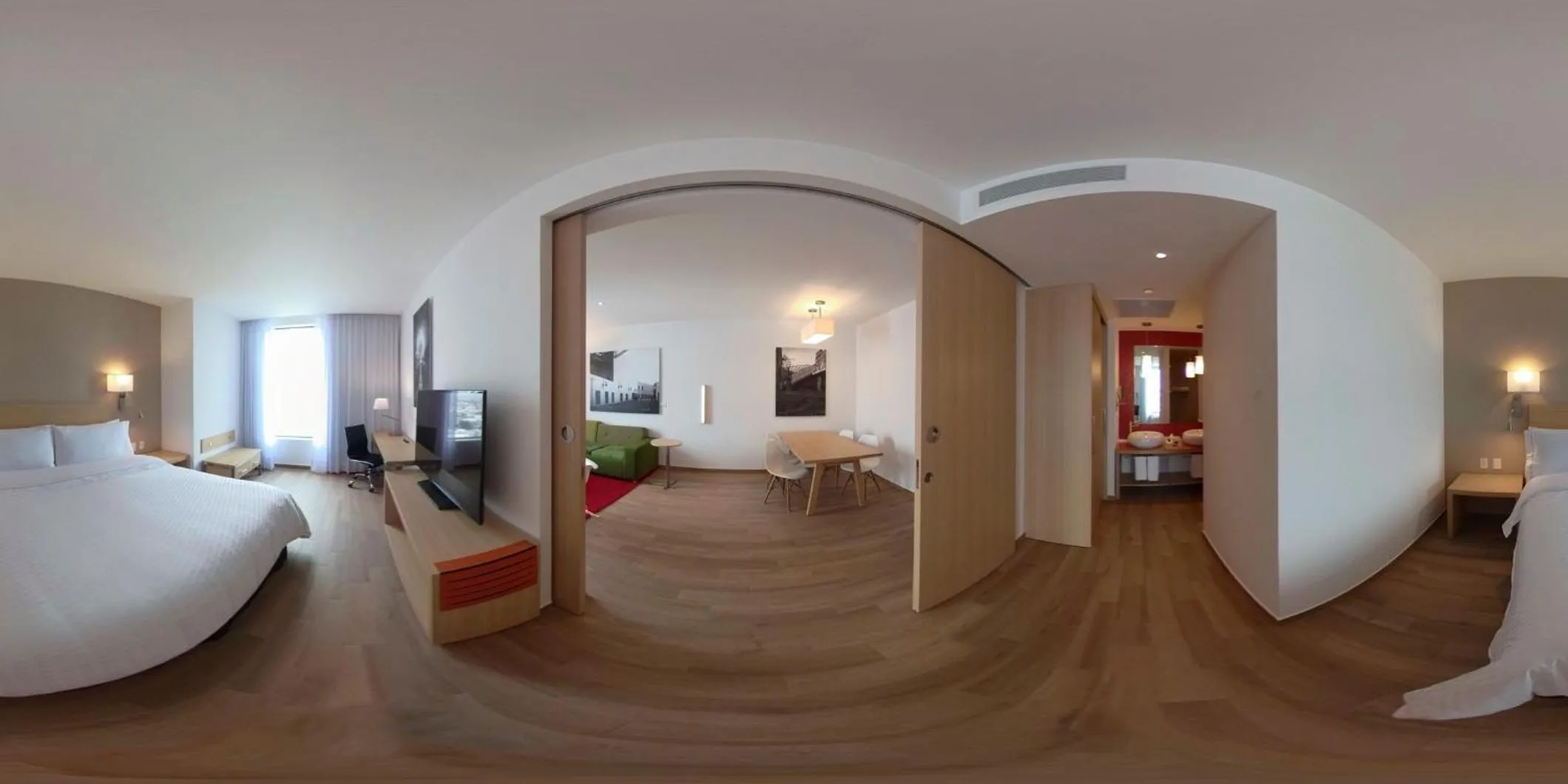 Photo of the whole room, Bed in Fiesta Inn Parque Puebla