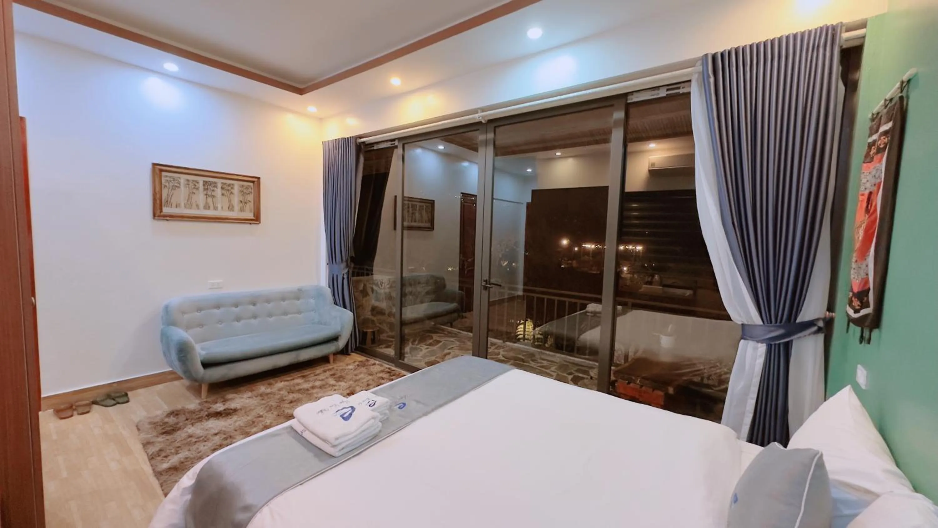 Living room, Bed in Sapa Eco Villas & Spa