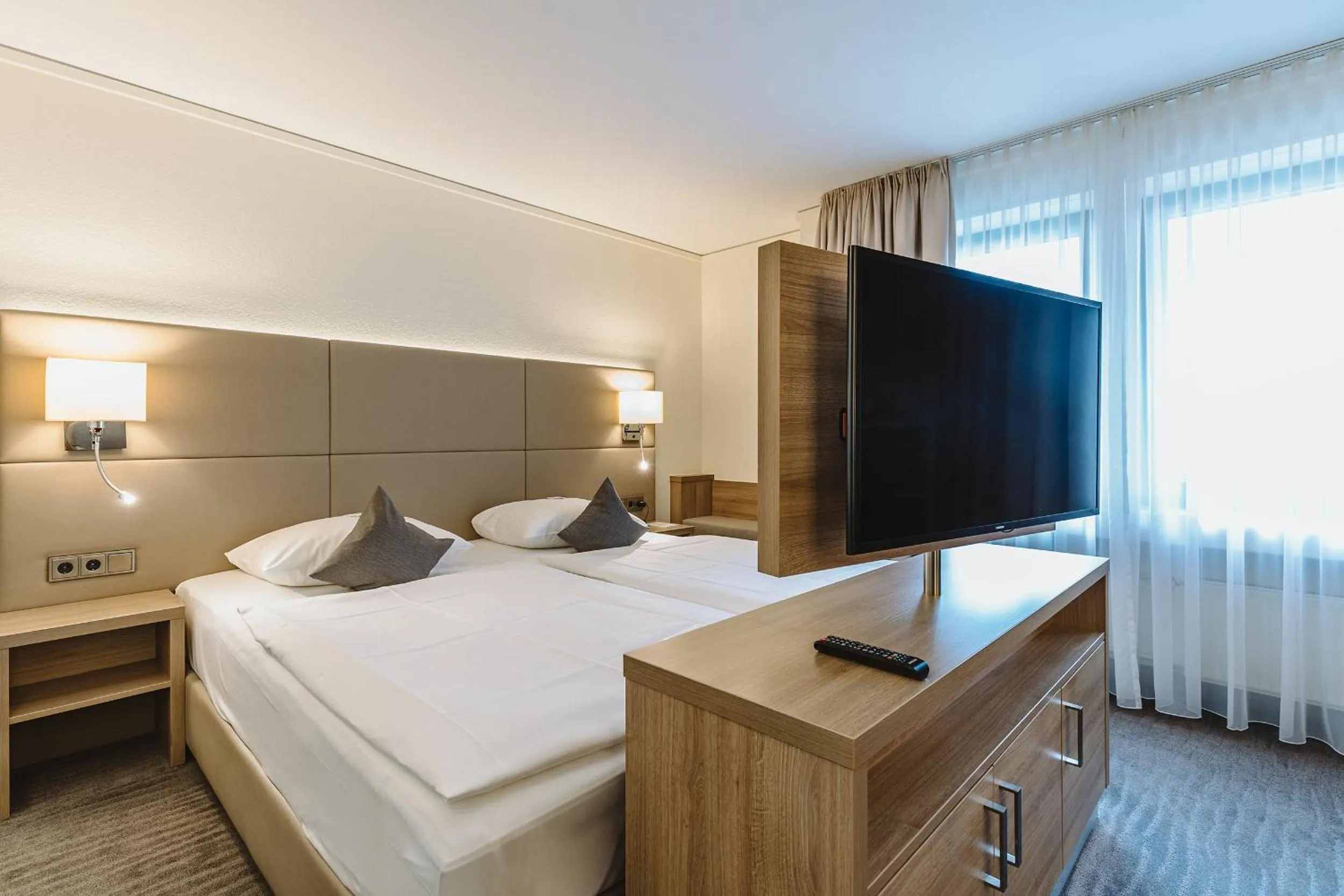 Bed in Hotel Gustav-Stresemann-Institut