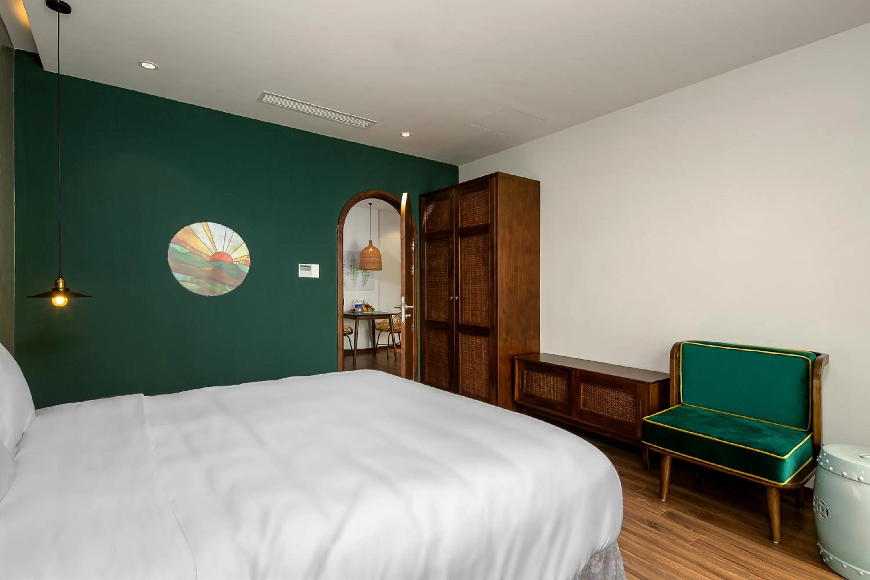 Bed in Tropical House Apartment Da Nang