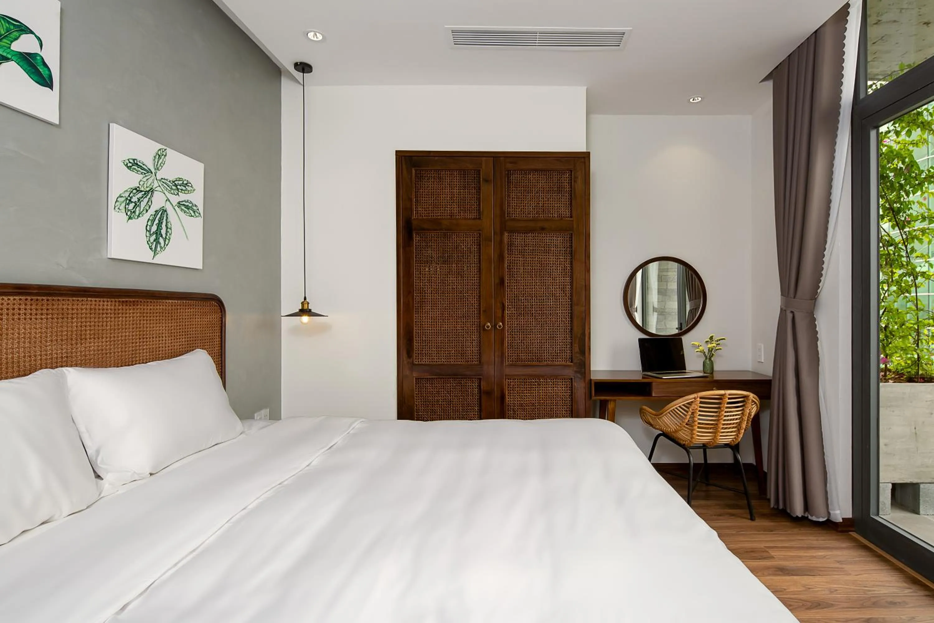 Bed in Tropical House Apartment Da Nang