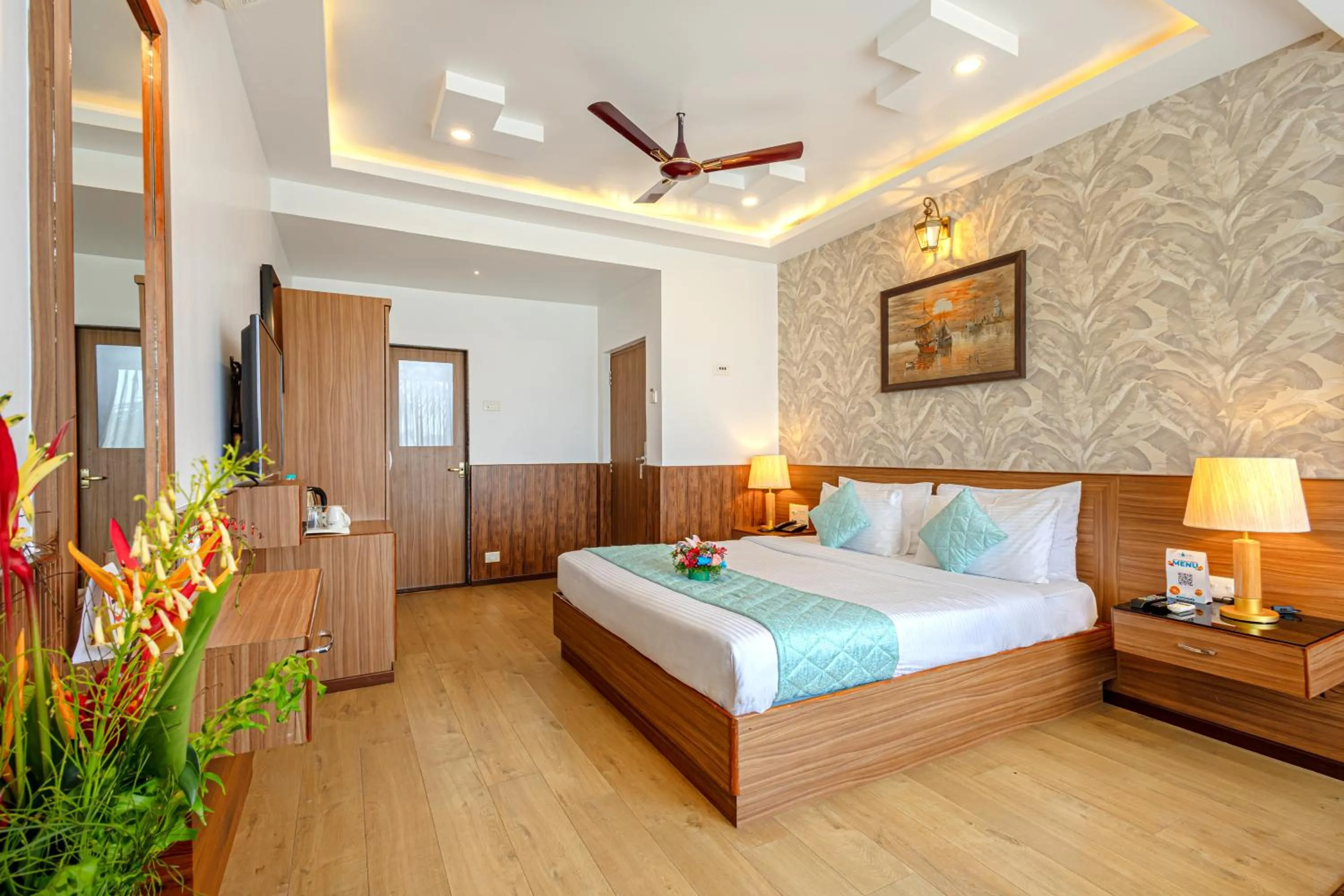 Bed in Salcete Beach Resort