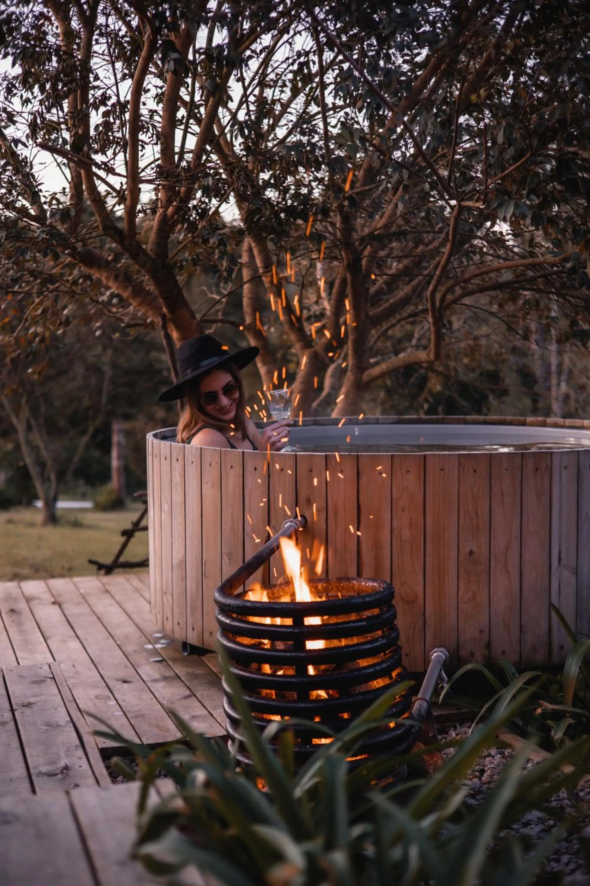 Hot Tub in Oakhurst Farm Cottages